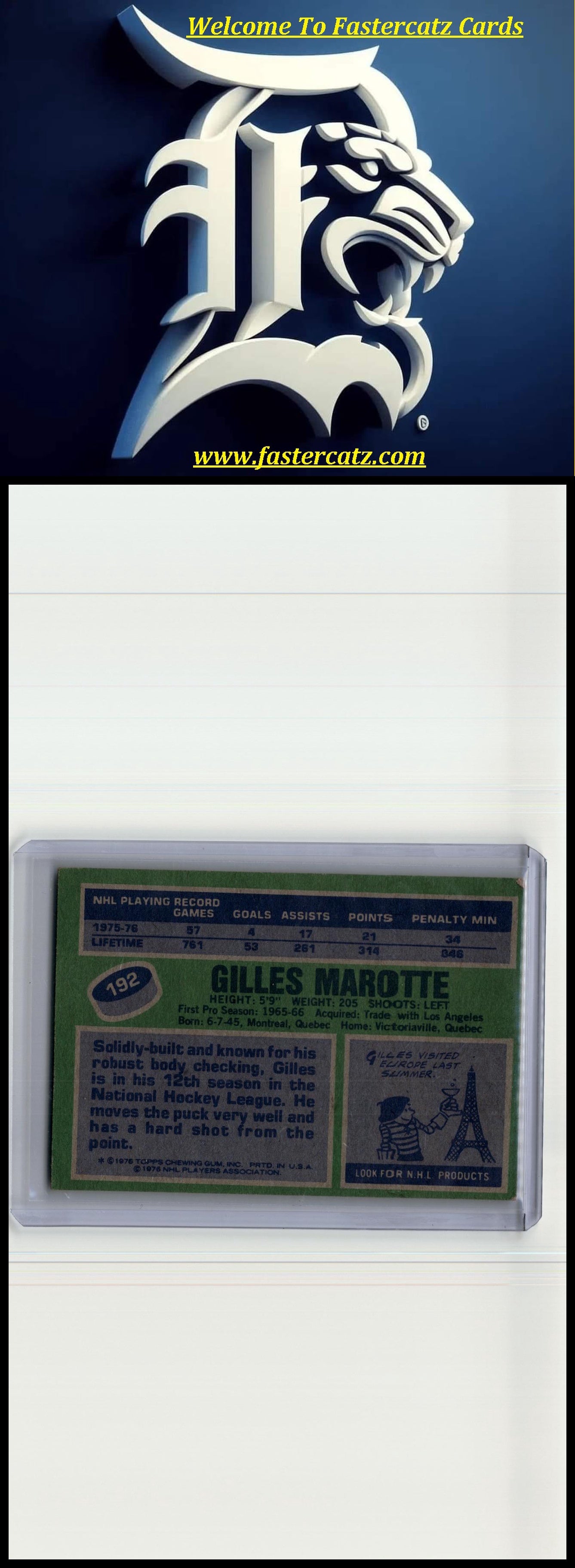 1976-77 Topps #192 Gilles Marotte