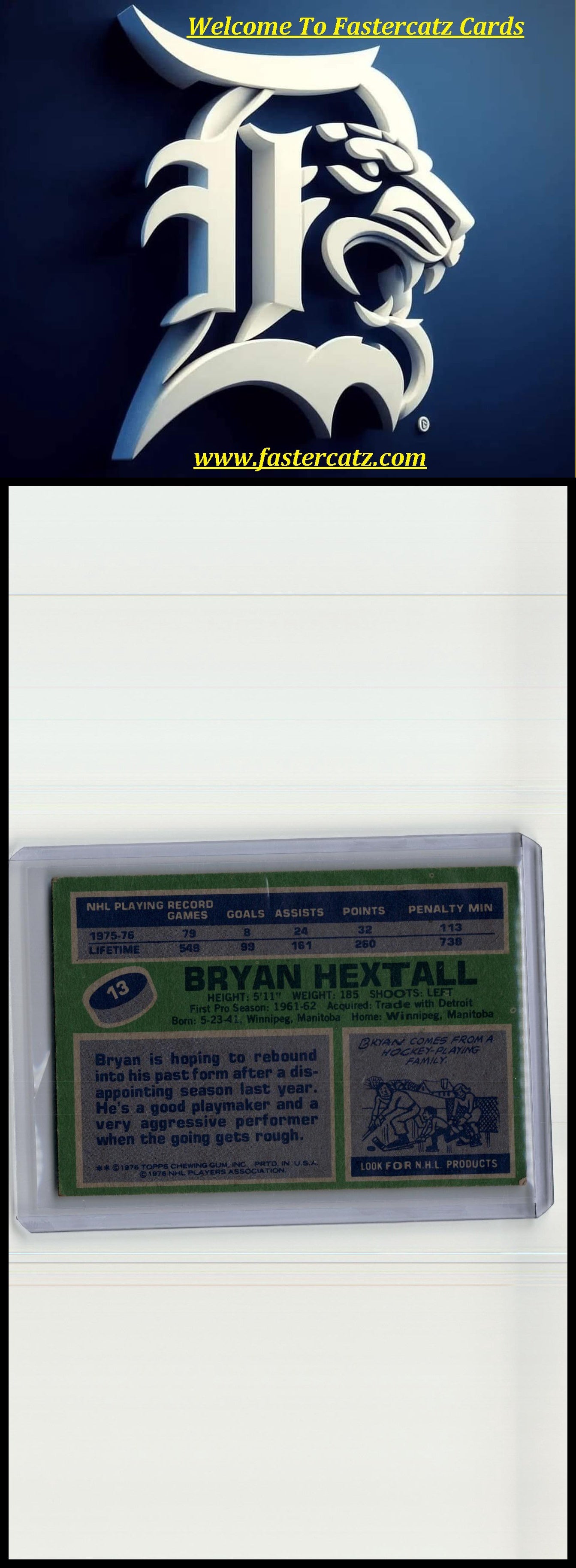 1976-77 Topps #13 Bryan Hextall