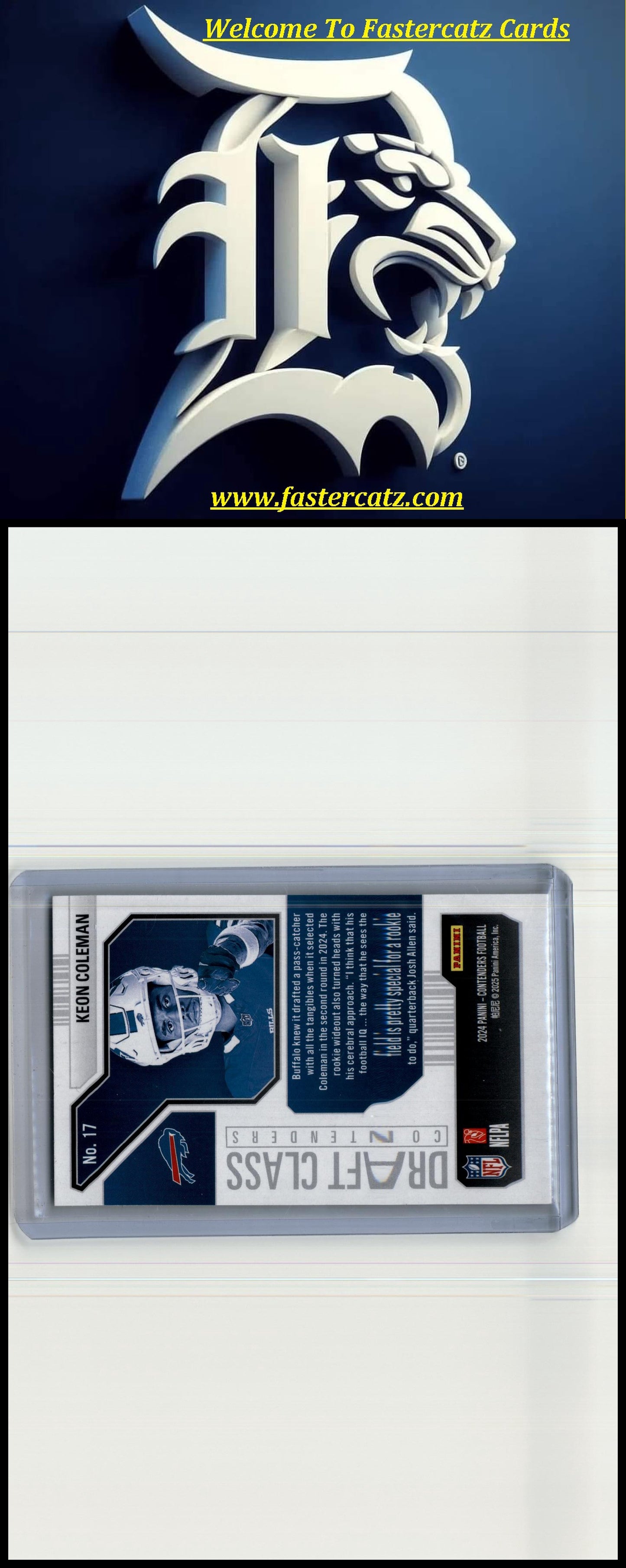 2024 Panini Contenders #17 Keon Coleman Draft Class Contenders