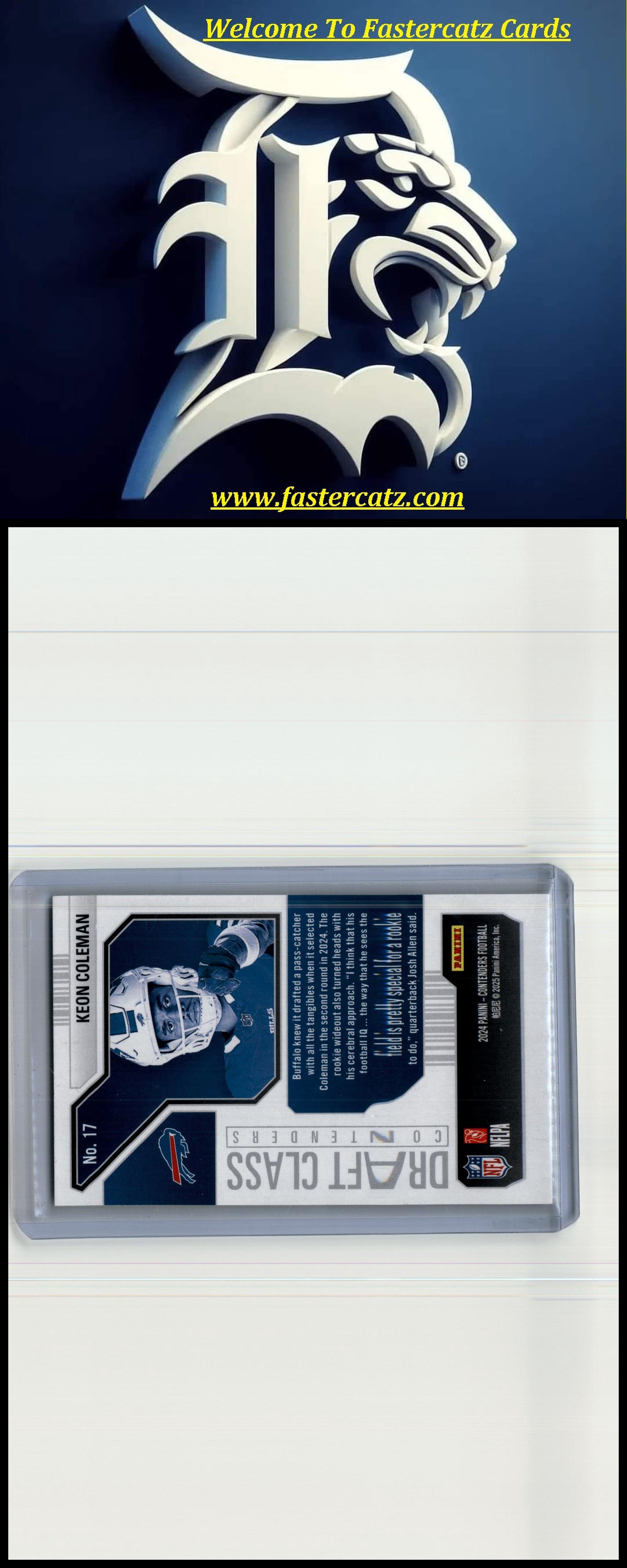 2024 Panini Contenders #17 Keon Coleman Draft Class Contenders