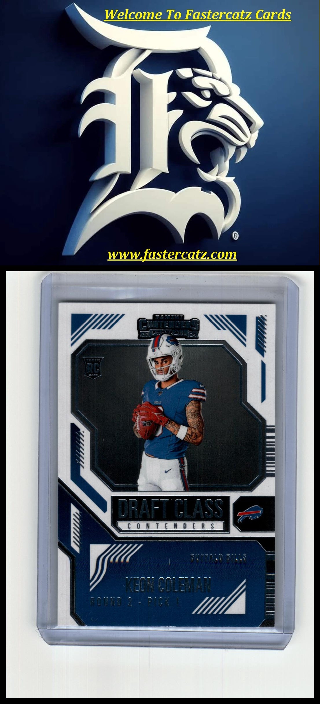 2024 Panini Contenders #17 Keon Coleman Draft Class Contenders