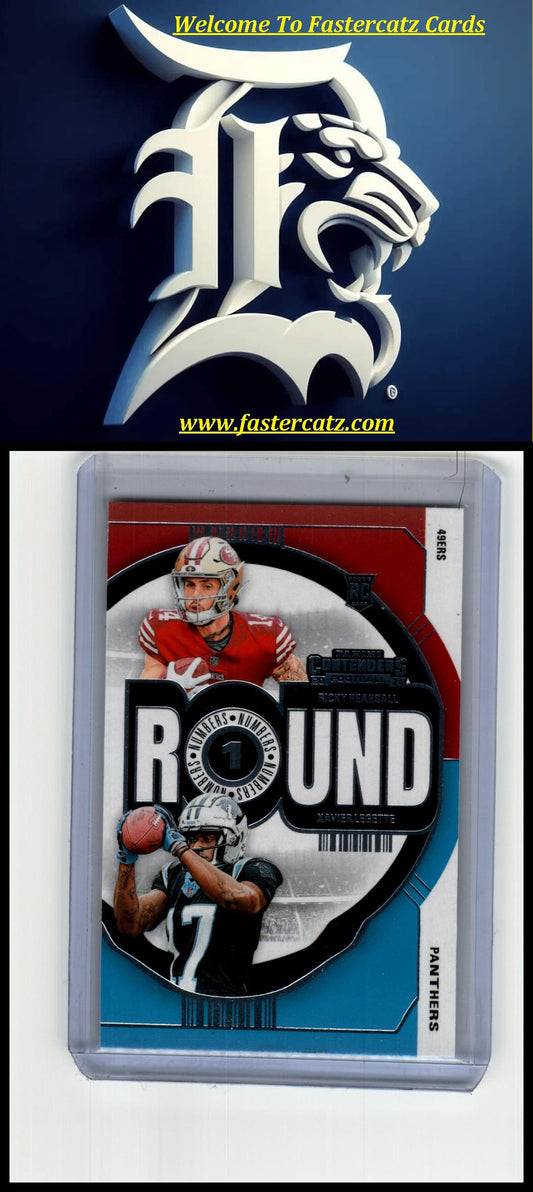 2024 Panini Contenders #8 Ricky Pearsall / Xavier Legette Round Numbers Bronze