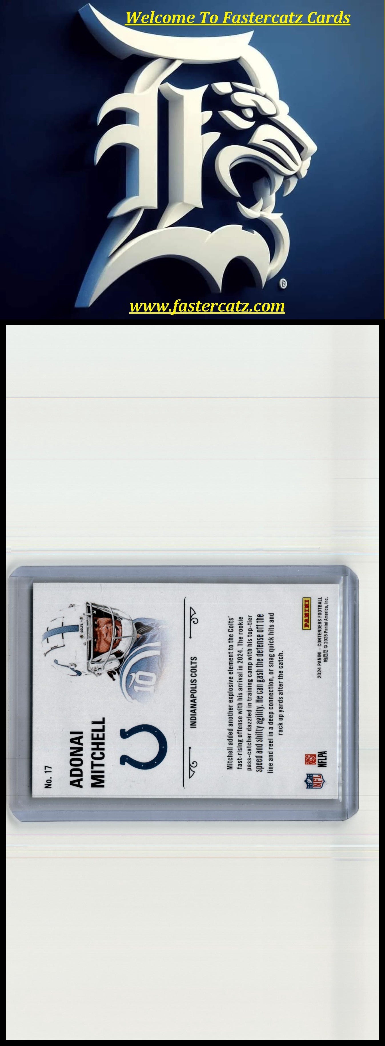 2024 Panini Contenders #17 Adonai Mitchell Rookie Stallions