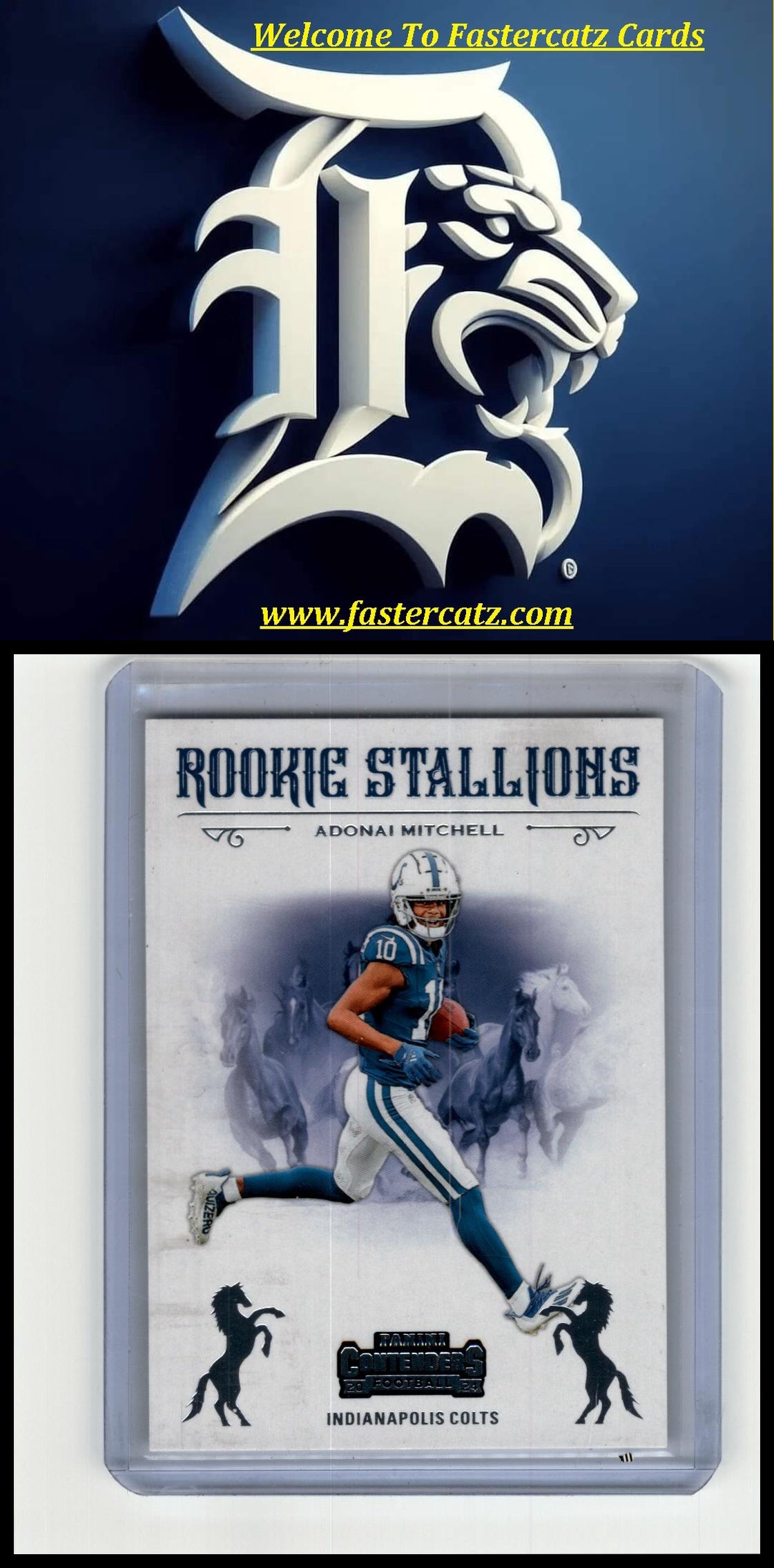 2024 Panini Contenders #17 Adonai Mitchell Rookie Stallions