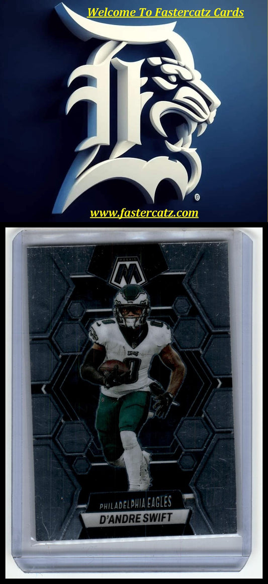 2023 Panini Mosaic #188 D'Andre Swift Reactive Blue Mosaic