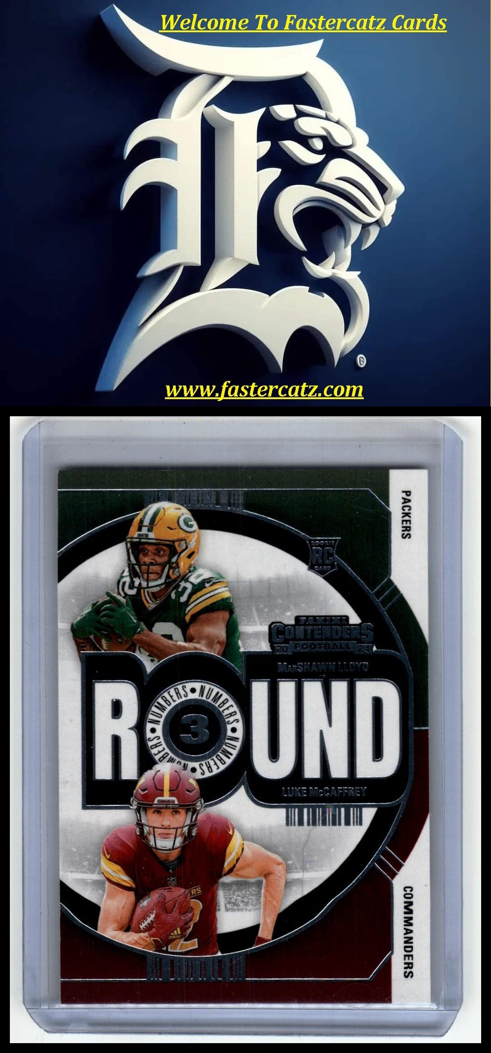 2024 Panini Contenders #14 Luke McCaffrey / MarShawn Lloyd Round Numbers
