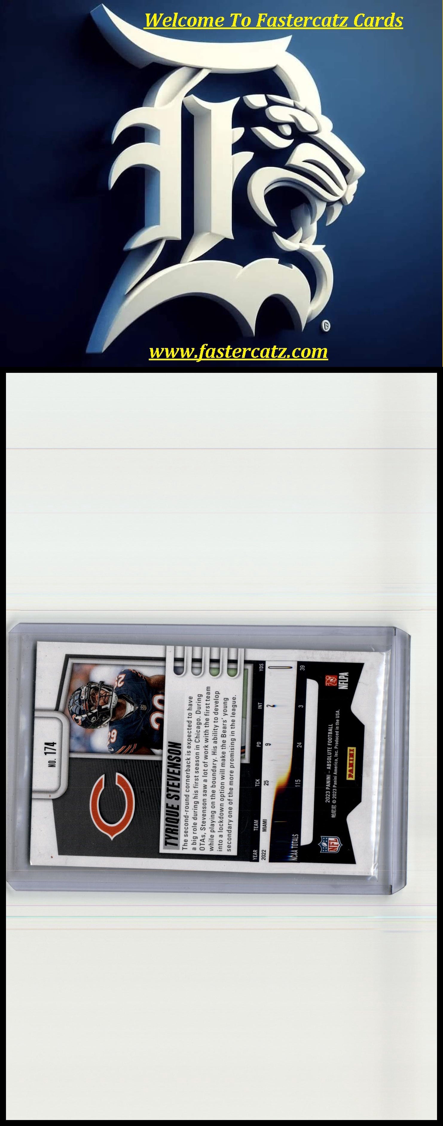 2023 Panini Absolute #174 Tyrique Stevenson Signature Rookies Gold Stars #/10