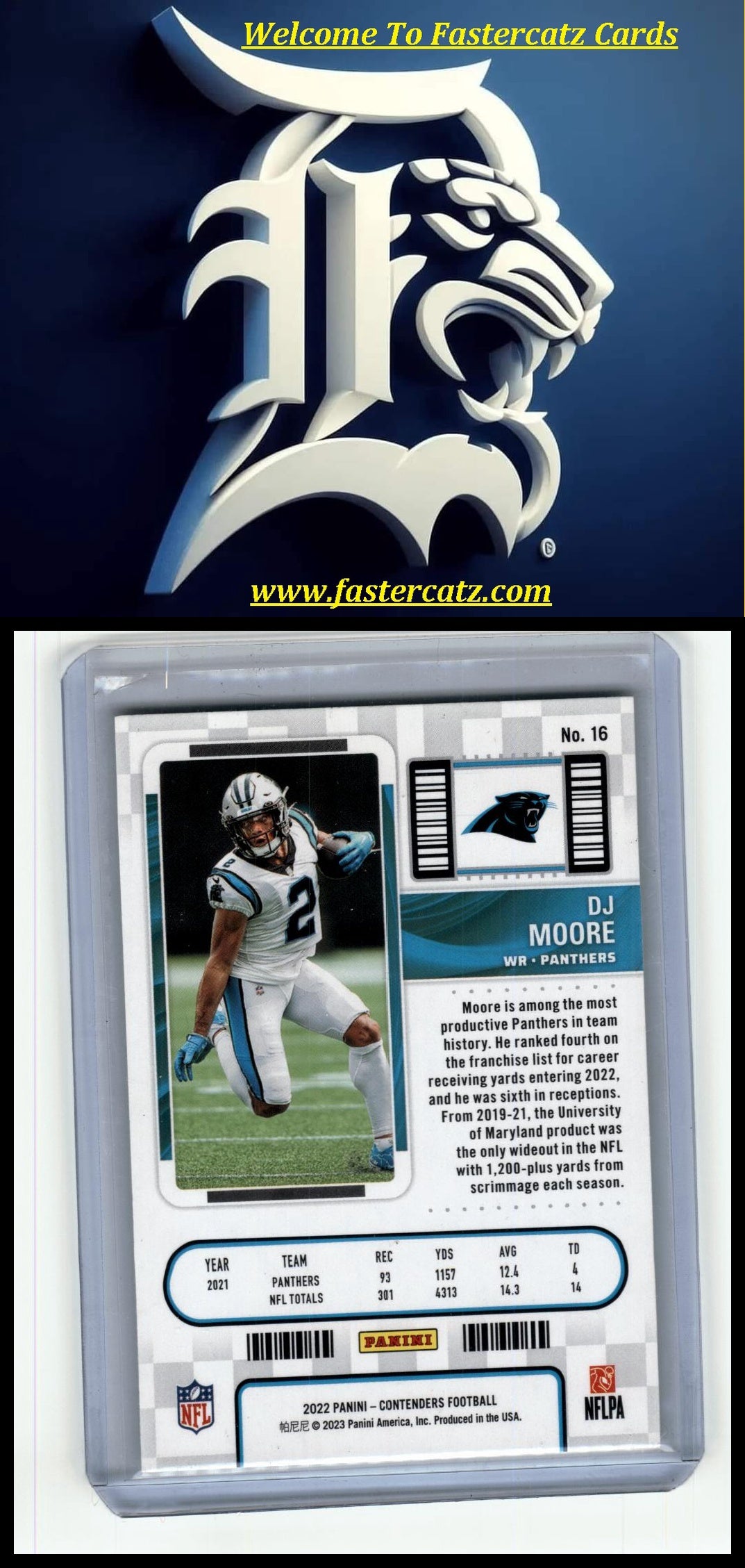 2022 Panini Contenders #16 DJ Moore
