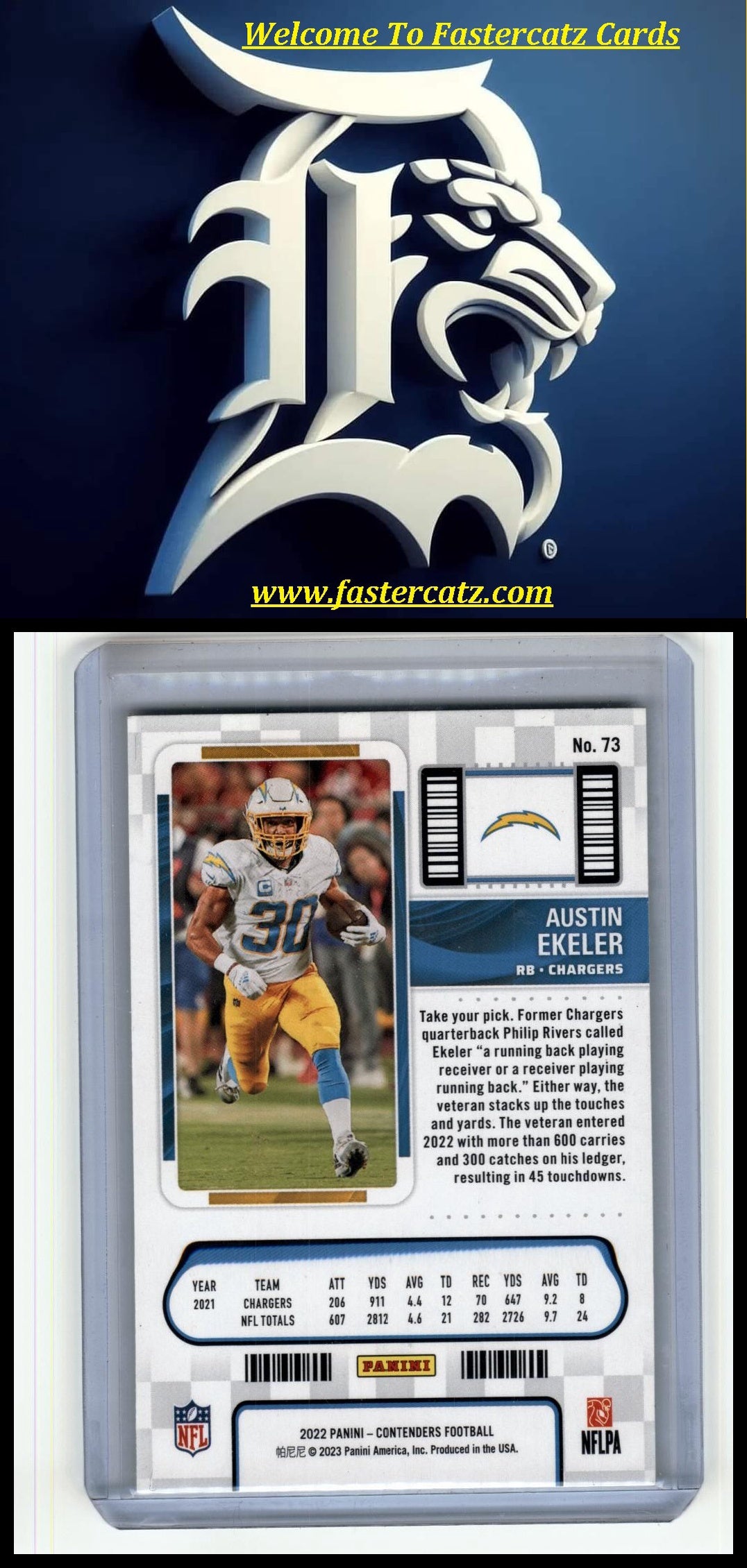 2022 Panini Contenders #73 Austin Ekeler