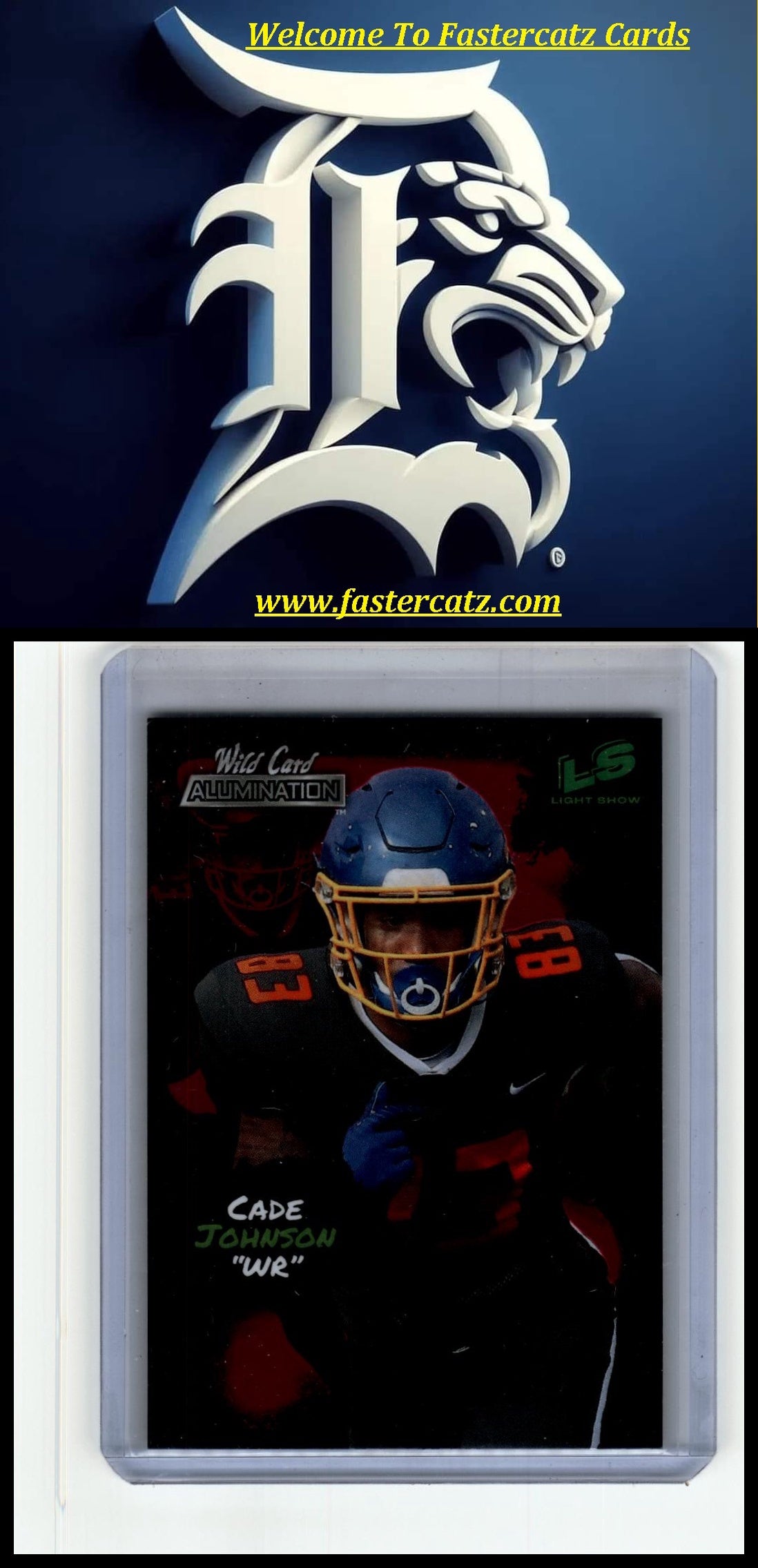 2021 Wild Card Alumination #LS-22 Cade Johnson Light Show Orange