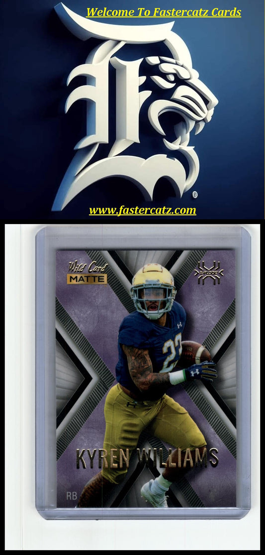 2022 Wild Card Matte #MXP-37 Kyren Williams X-Plode Purple/Blue X #/8