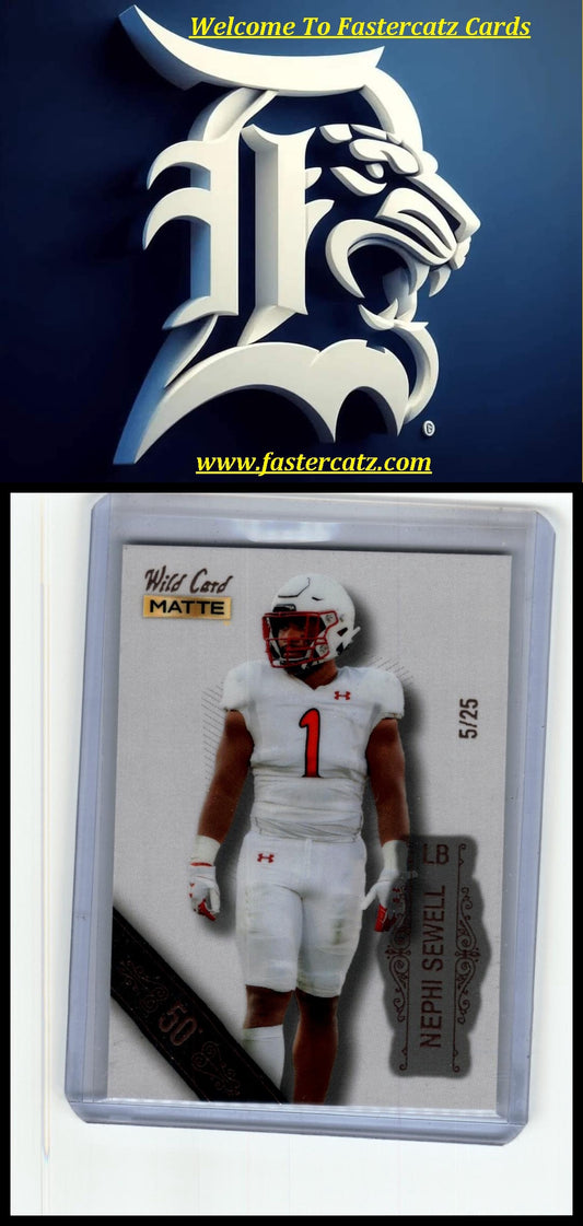 2022 Wild Card Matte #MB-95 Nephi Sewell 20 Stripes White #/100