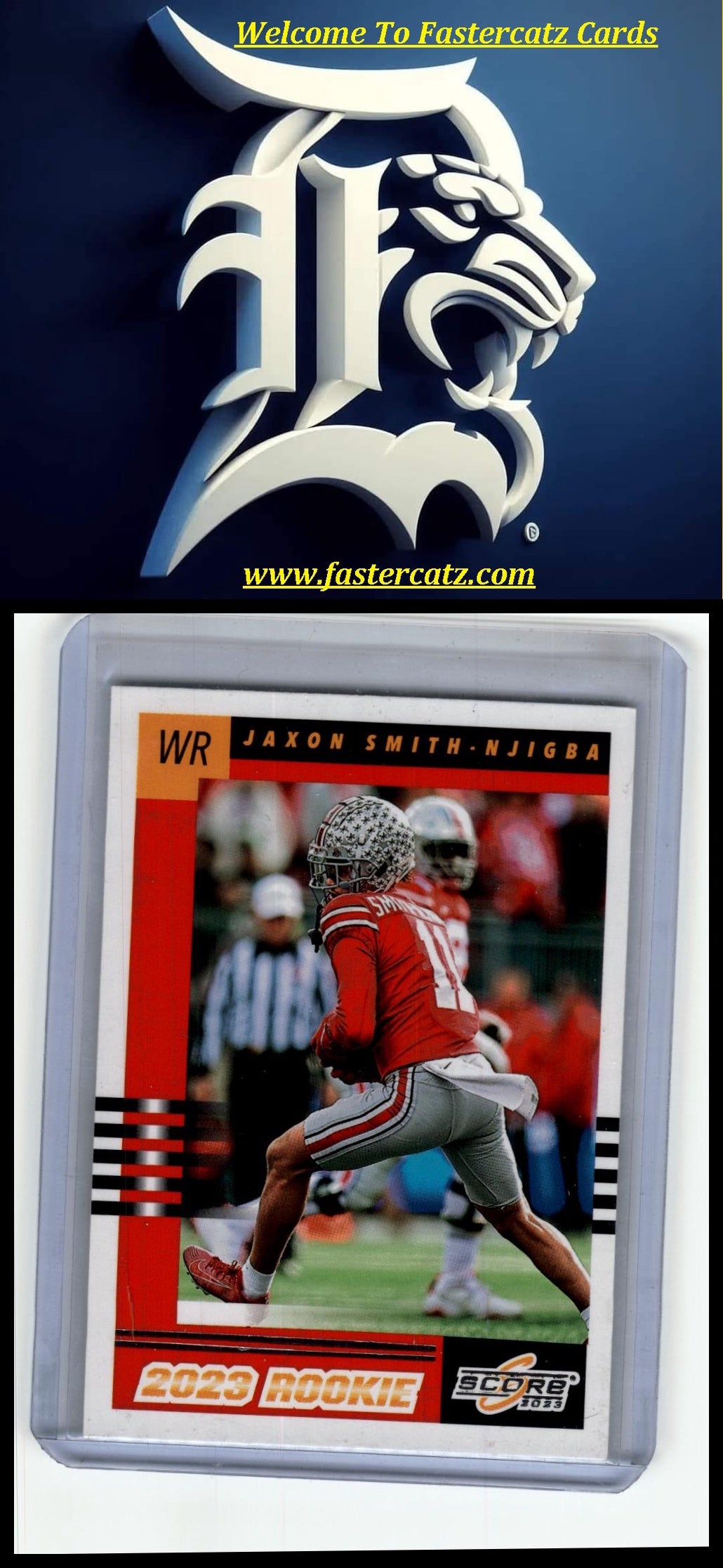 2023 Score #8 Jaxon Smith-Njigba 2003 Throwback Rookies Gem Masters #/1