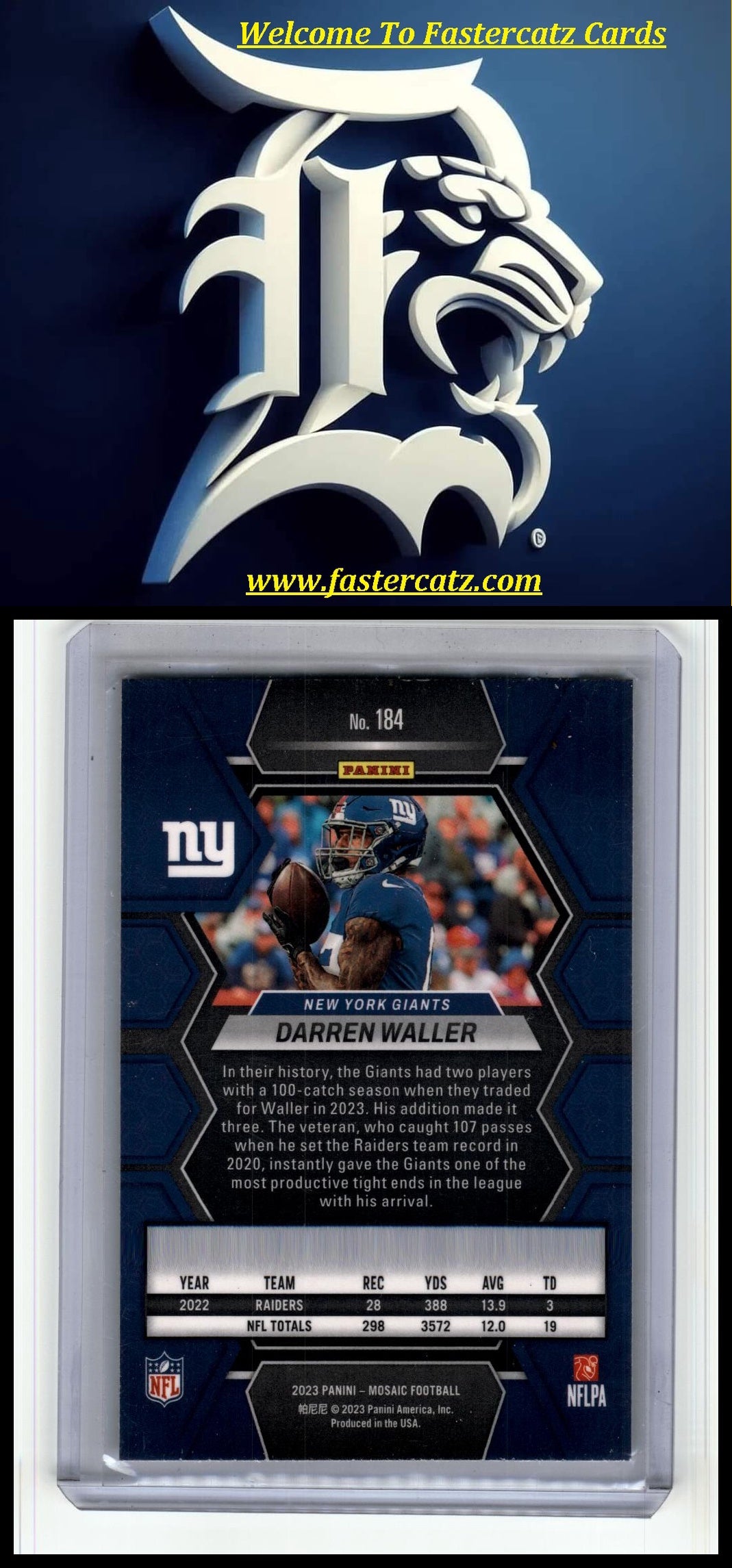 2023 Panini Mosaic #184 Darren Waller