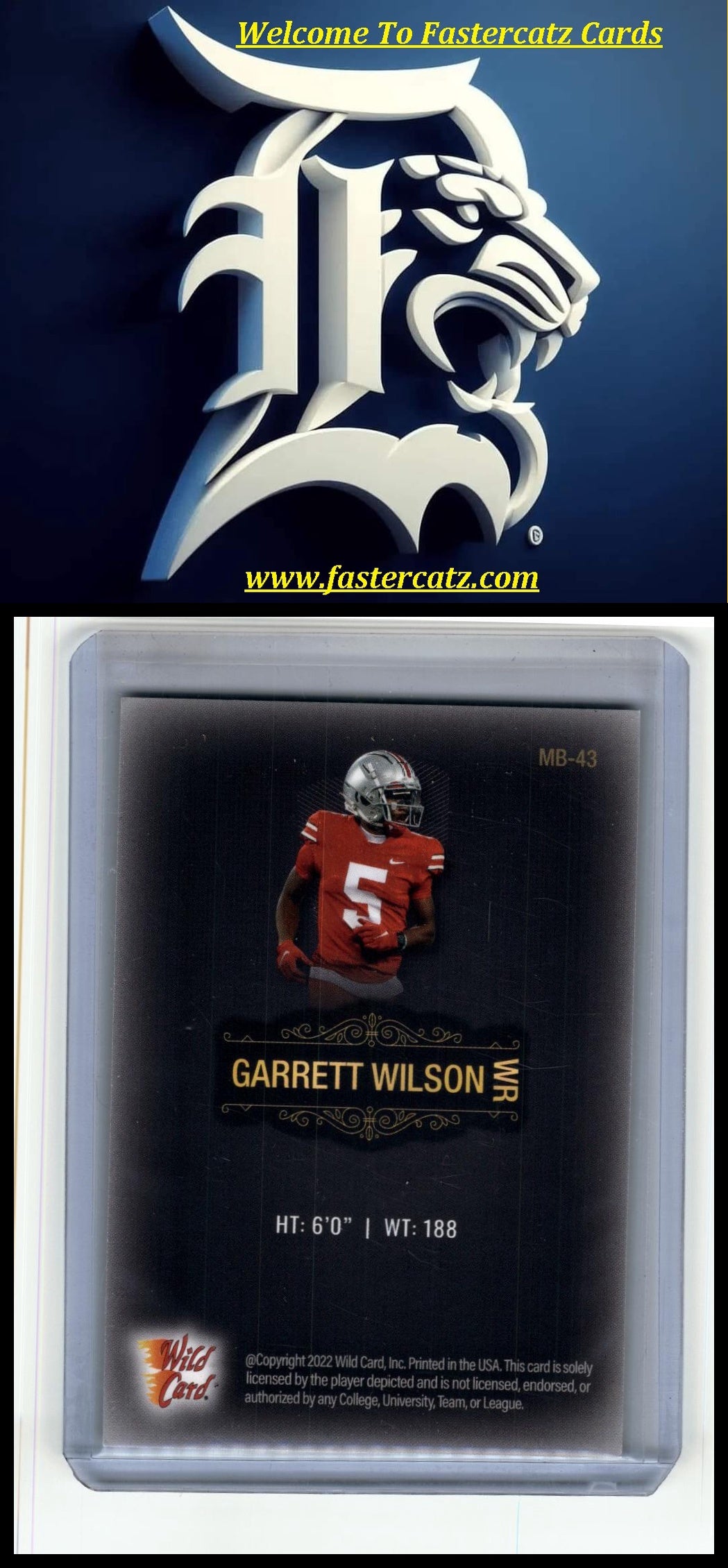 2022 Wild Card Matte #MB-43 Garrett Wilson