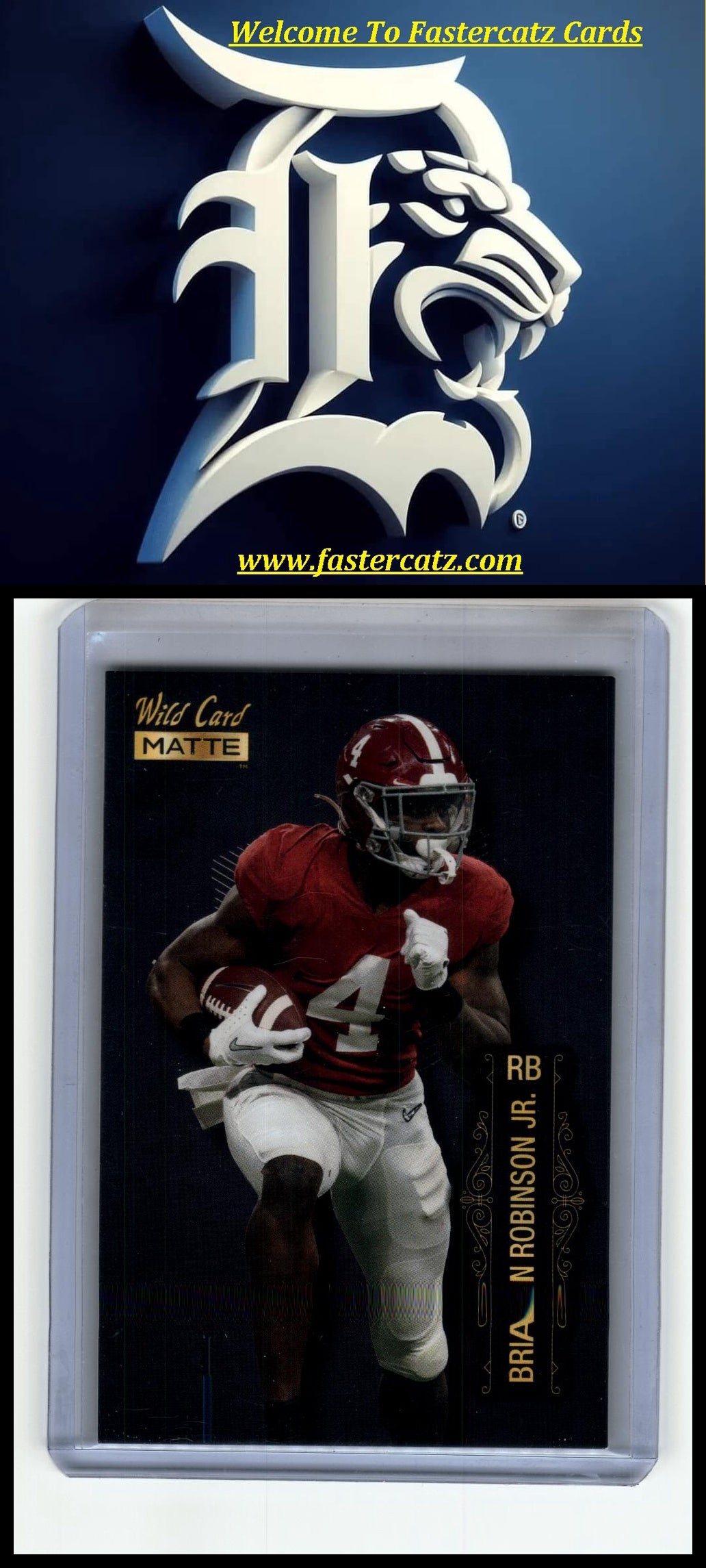2022 Wild Card Matte #MB-8 Brian Robinson Jr.  Black Pattern  #/175