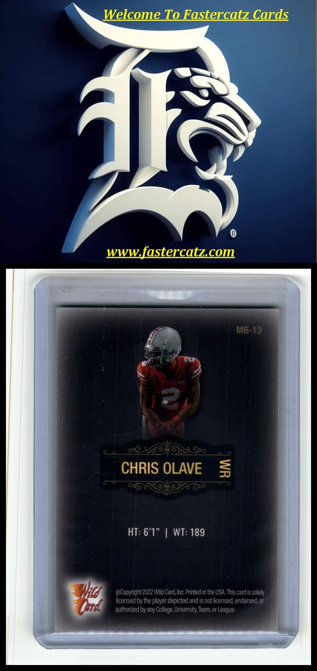 2022 Wild Card Matte #MB-13 Chris Olave