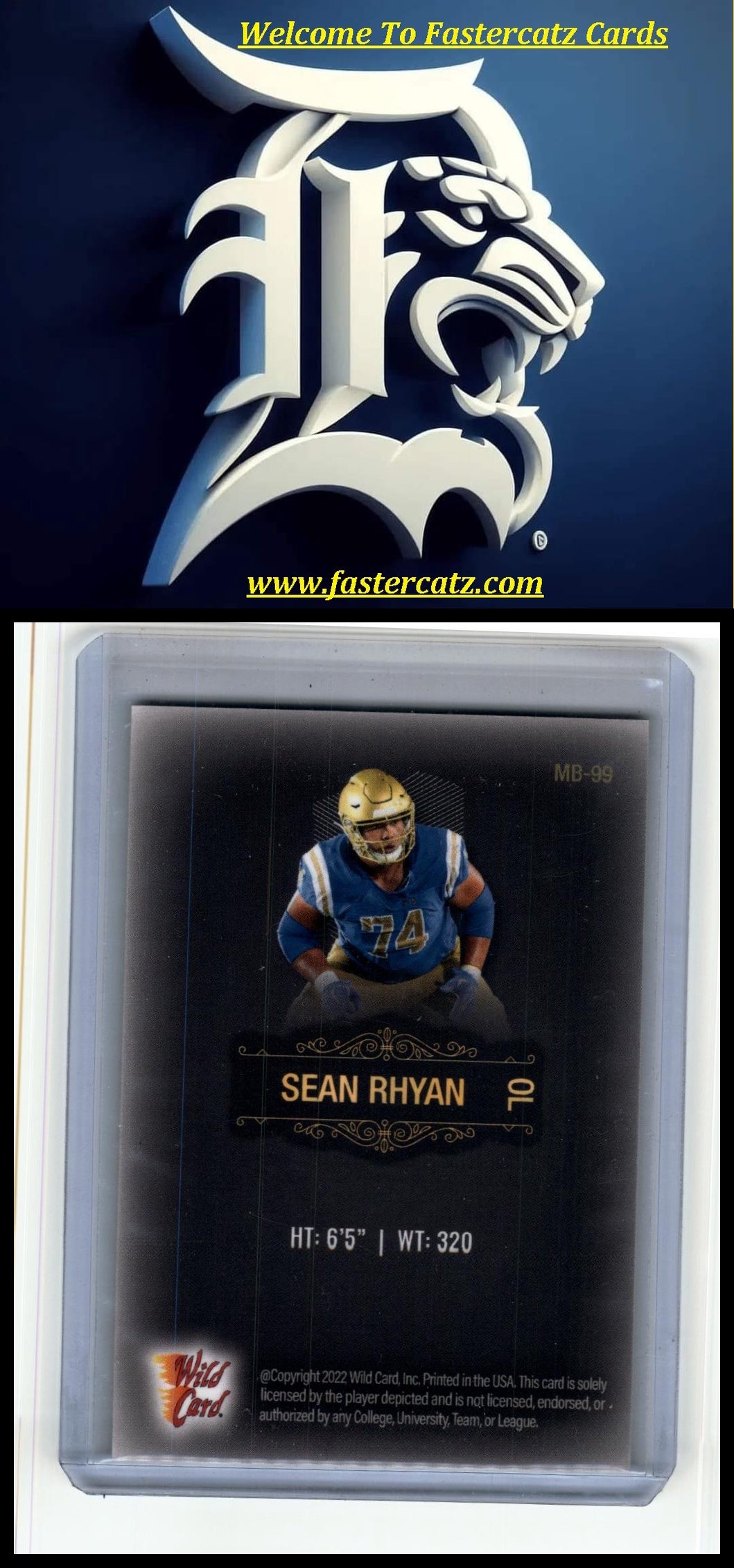2022 Wild Card Matte #MB-99 Sean Rhyan Black