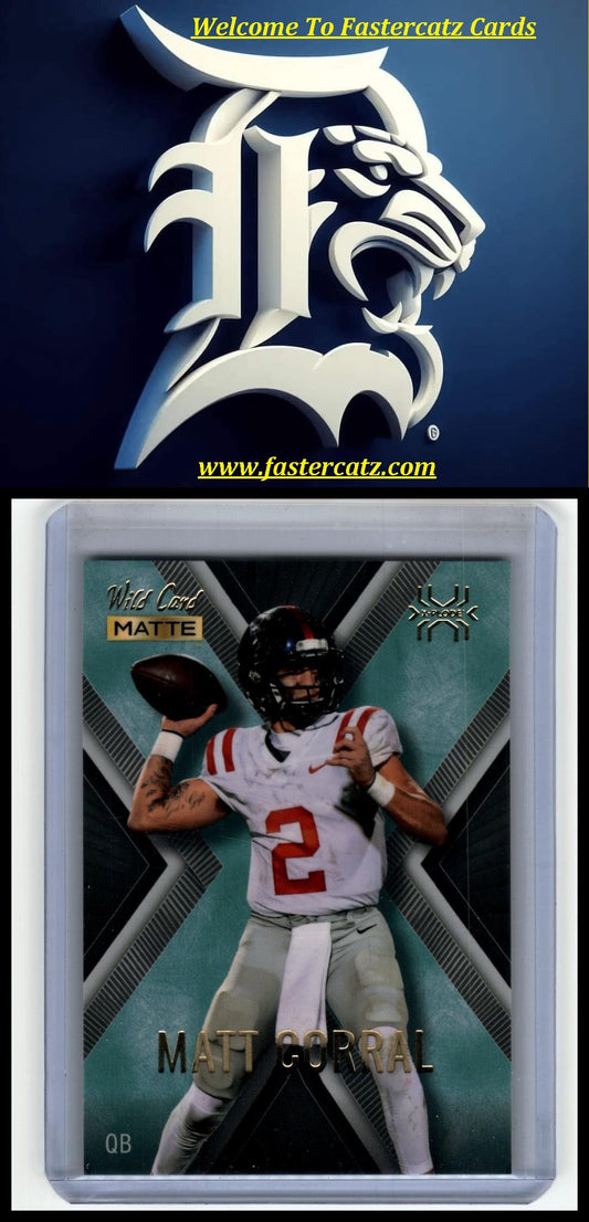 2022 Wild Card Matte #MXP-39 Matt Corral X-Plode Purple/Blue X #/8