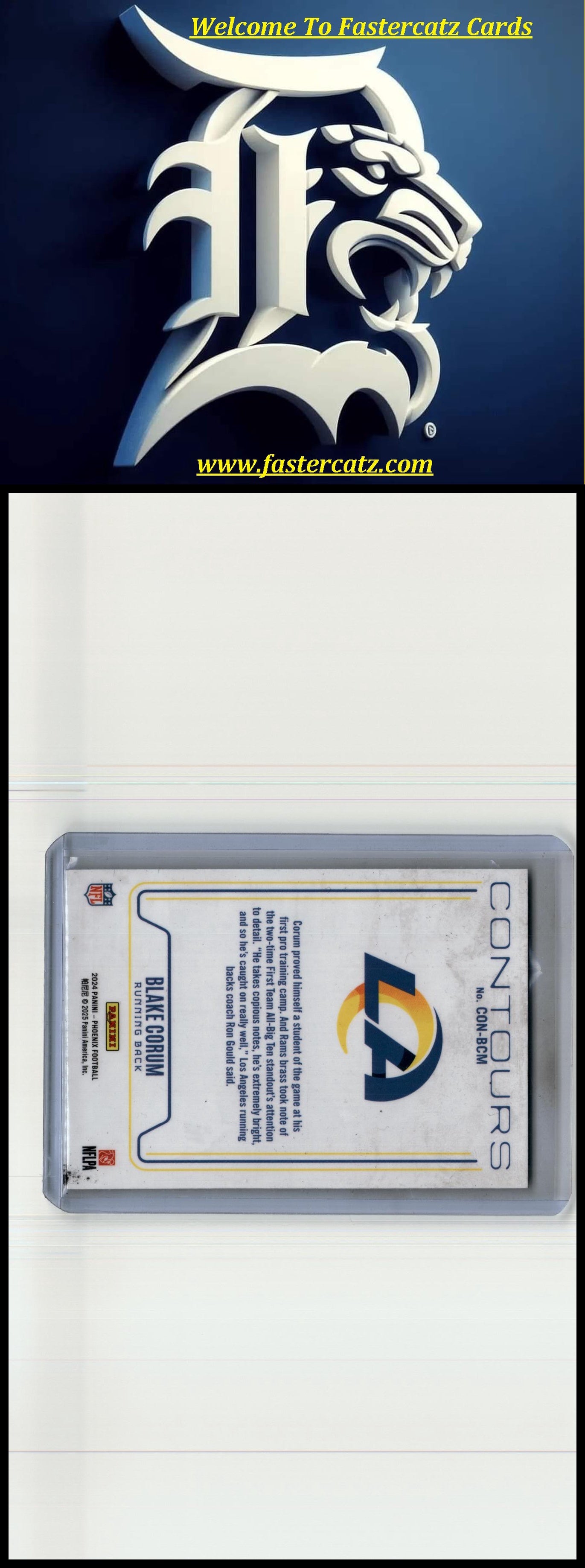 2024 Panini Phoenix #CON-BCM Blake Corum Contours