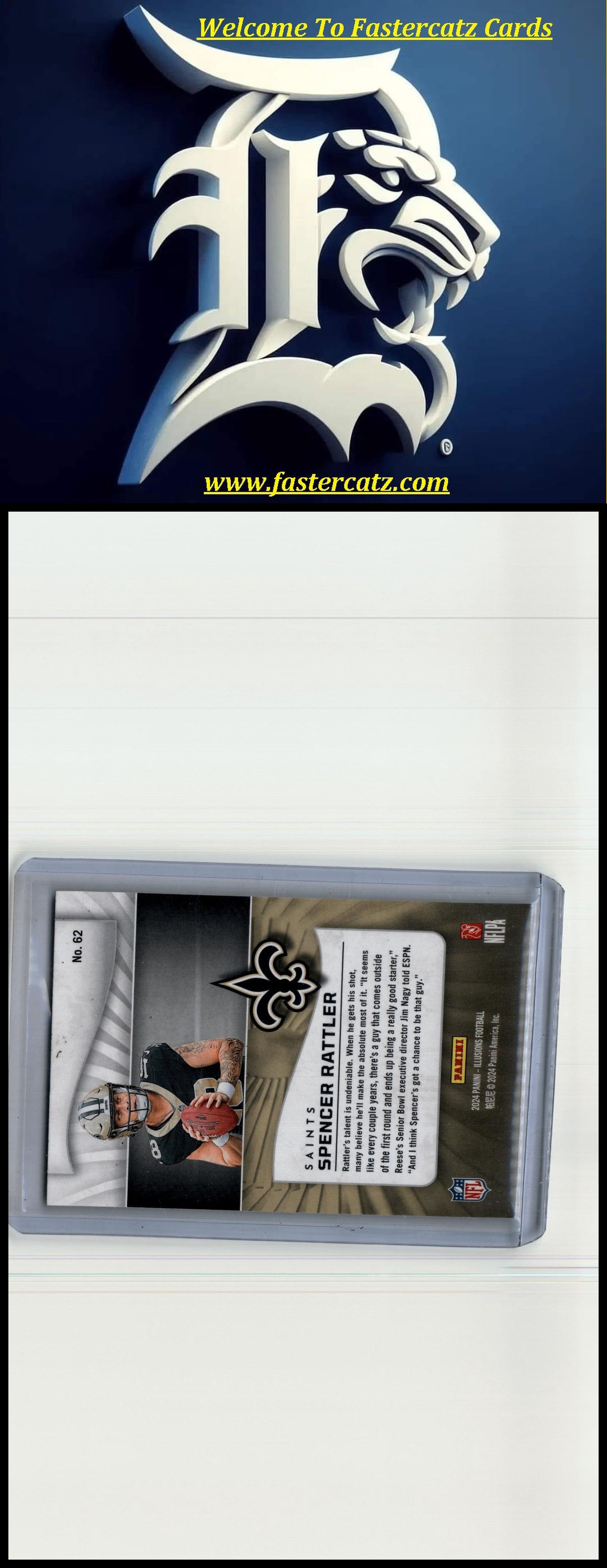 2024 Panini Illusions #62 Spencer Rattler Platinum Trophy Collection #/5