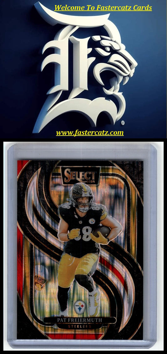 2024 Panini Select #186 Pat Freiermuth Neon Orange Pulsar Prizm #/7