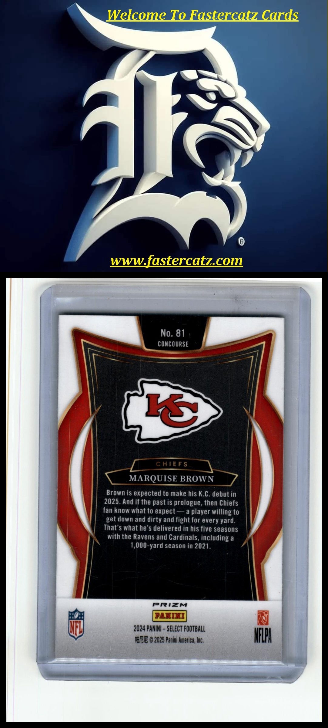 2024 Panini Select #81 Marquise Brown Silver Prizm