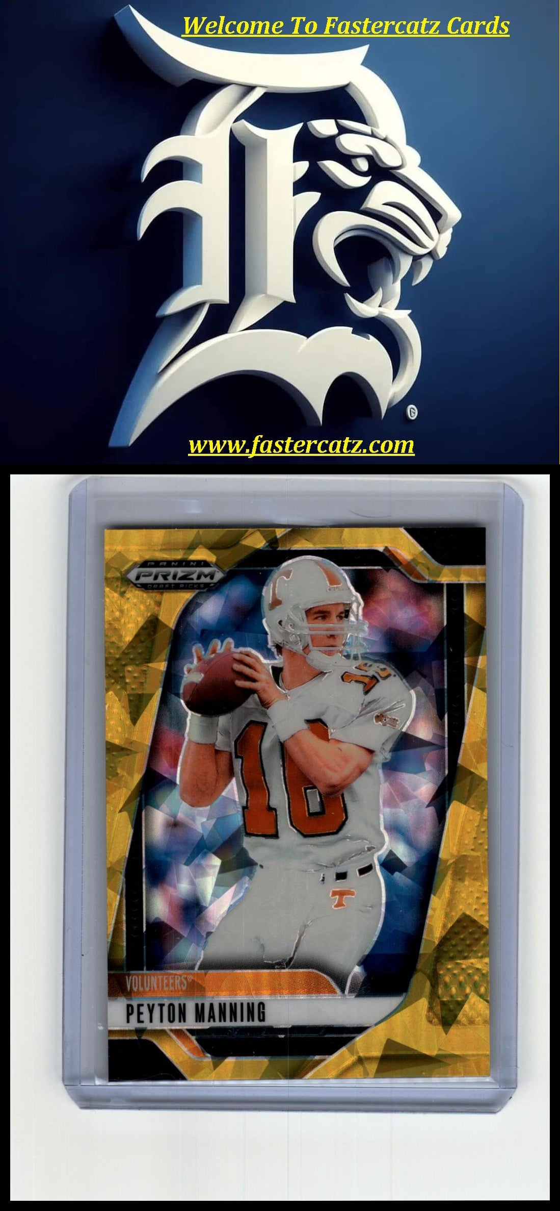 2025 Panini Prizm Draft Picks #195 Peyton Manning Prizms Gold Ice