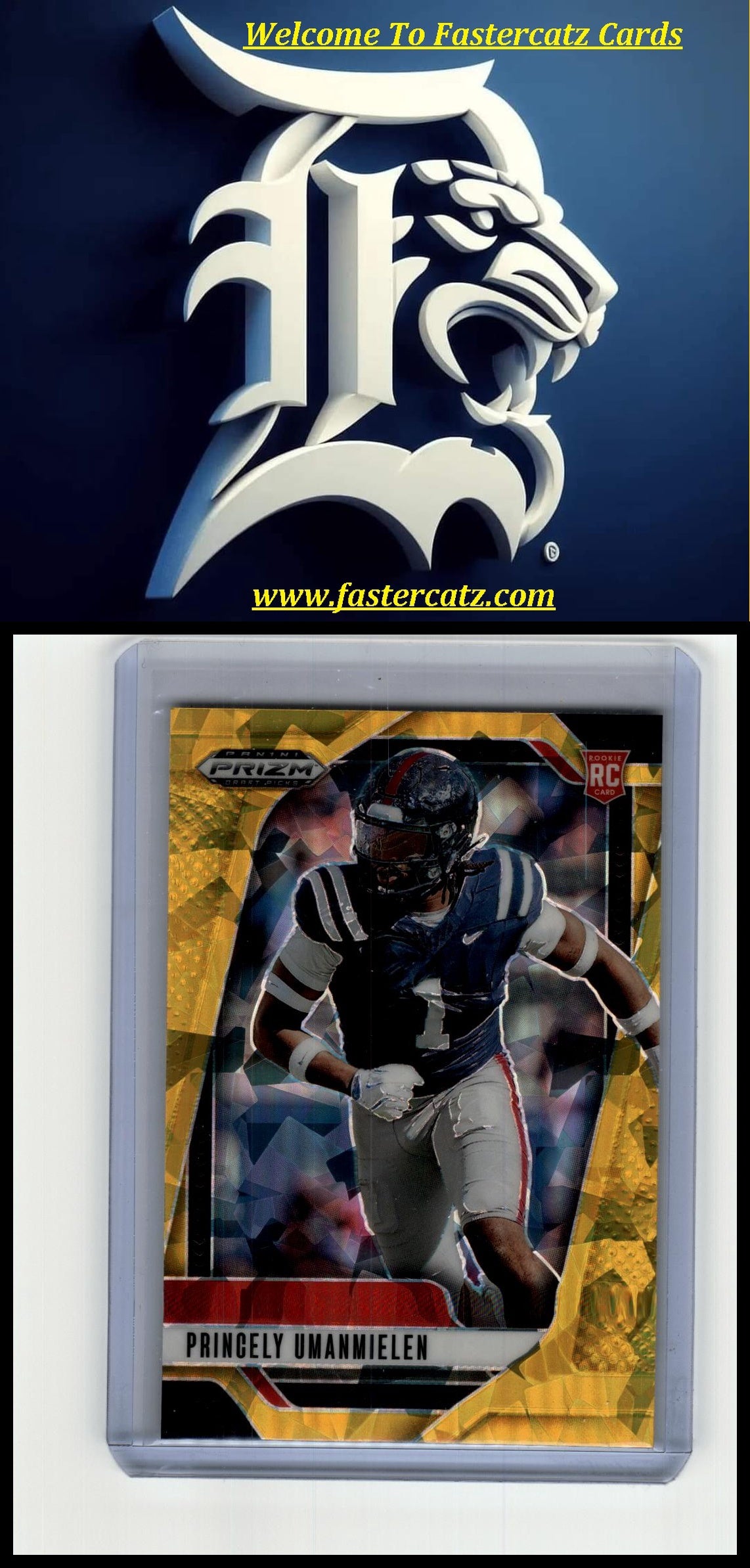 2025 Panini Prizm Draft Picks #92 Princely Umanmielen Prizms Orange Pulsar #/75