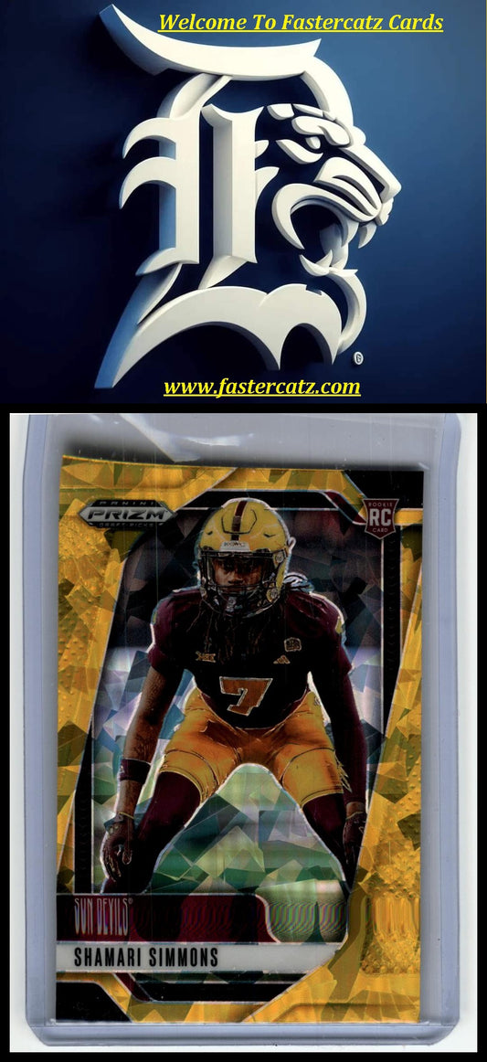 2025 Panini Prizm Draft Picks #11 Shamari Simmons Prizms Gold Vinyl #/1