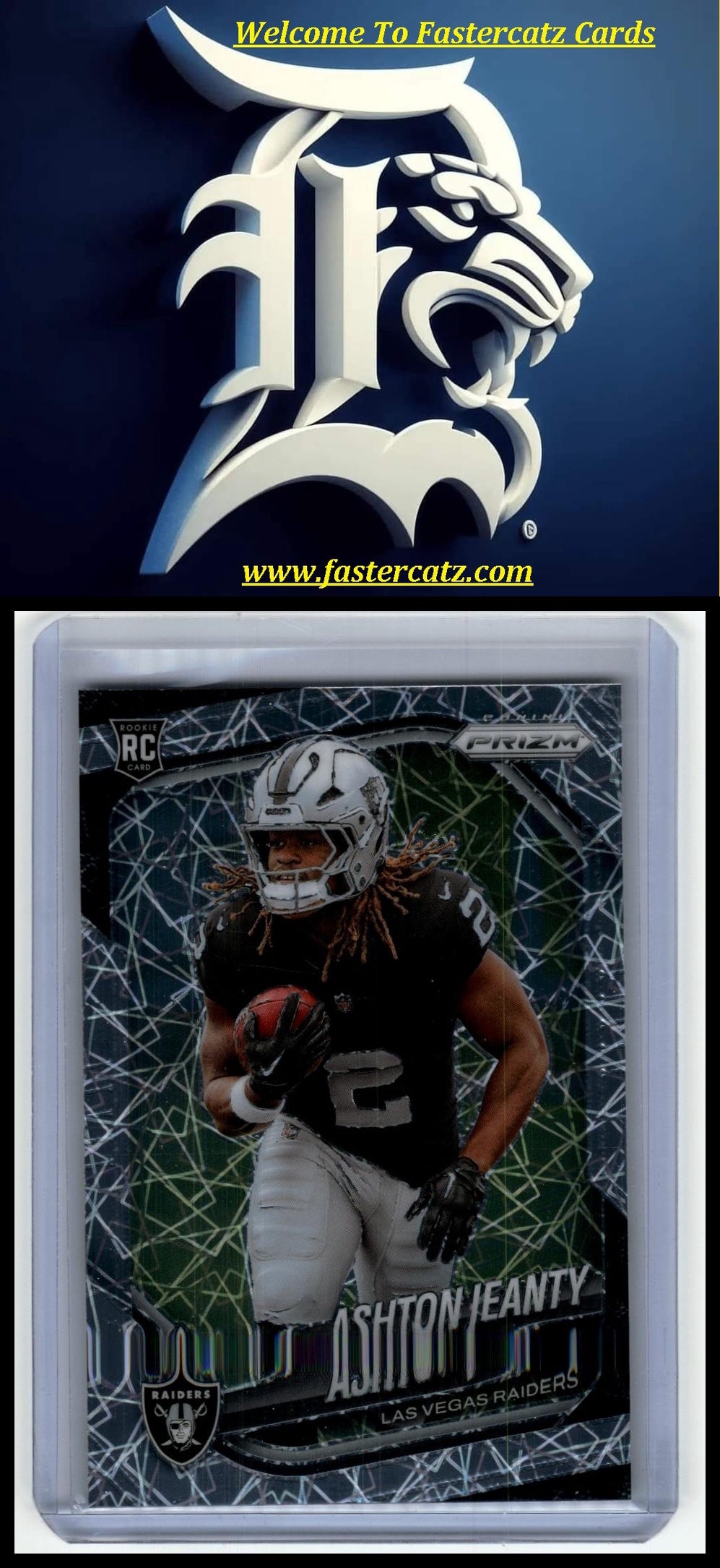 2025 Panini Prizm #315 Ashton Jeanty Prizm Autographs Green Shimmer #/5