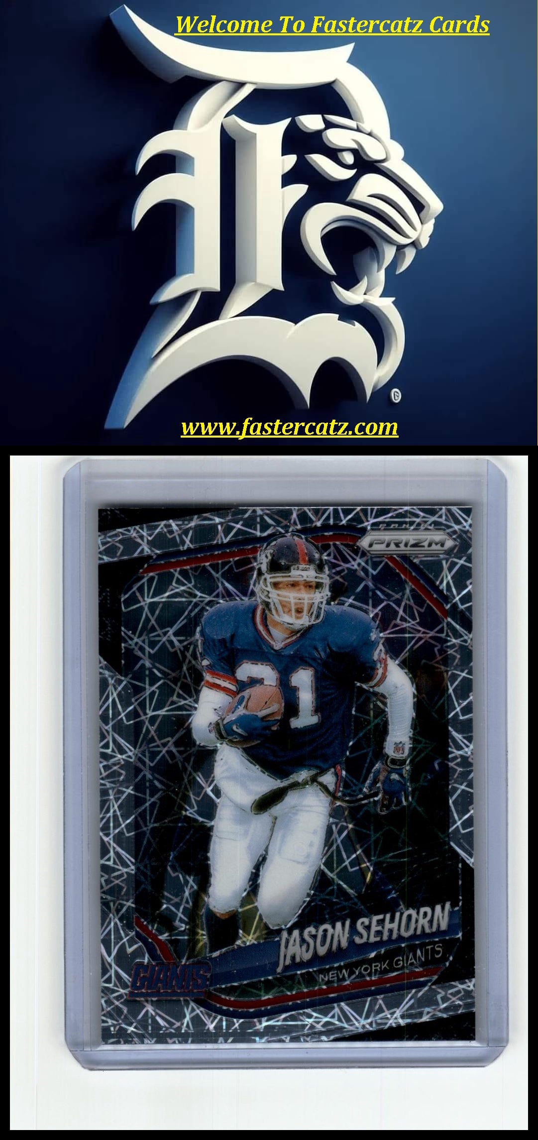 2025 Panini Prizm #29 Jason Sehorn Prizm Autographs Green Shimmer #/5