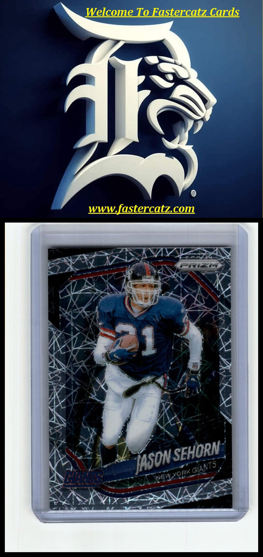 2025 Panini Prizm #29 Jason Sehorn Prizm Autographs Green Shimmer #/5