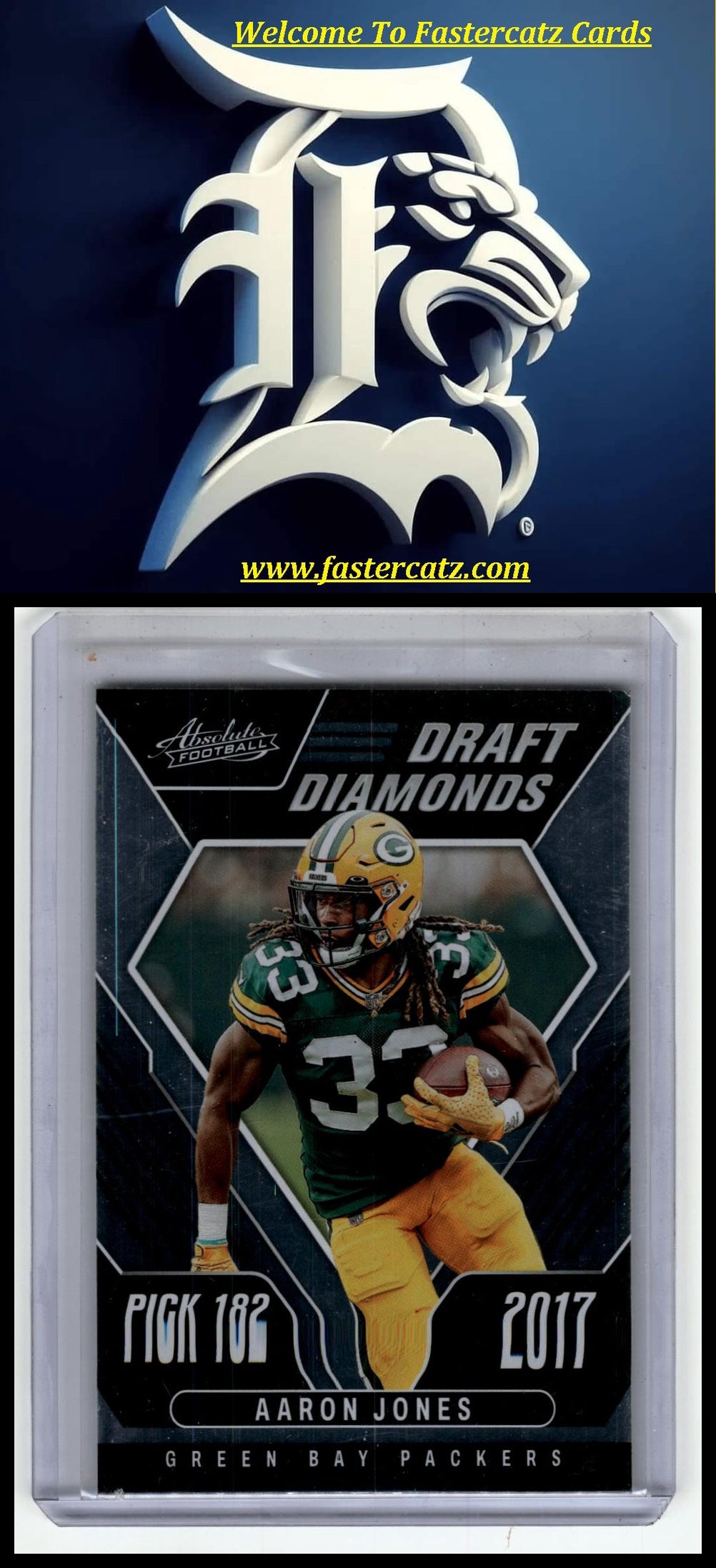 2022 Panini Absolute #DD-14 Aaron Jones Draft Diamonds Spectrum Green #/25