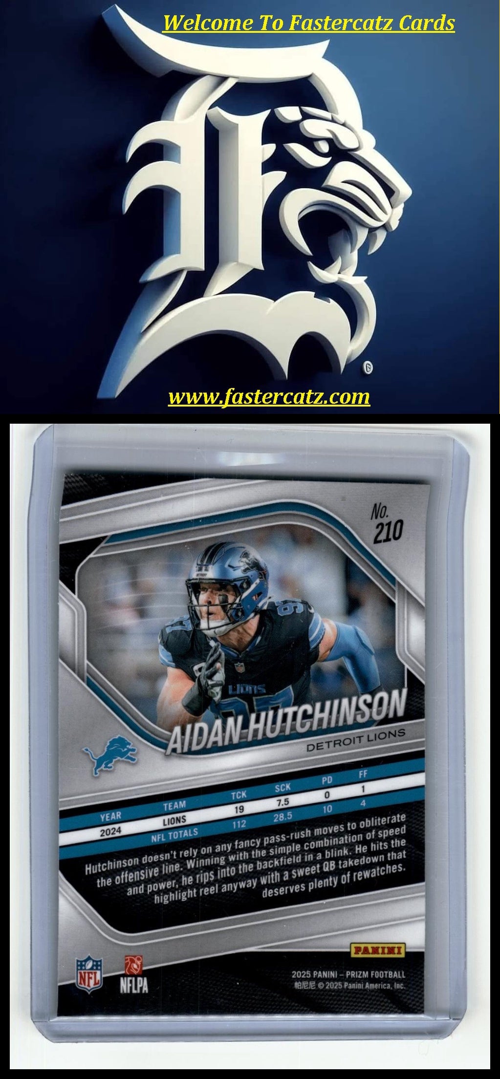 2025 Panini Prizm #210 Aidan Hutchinson