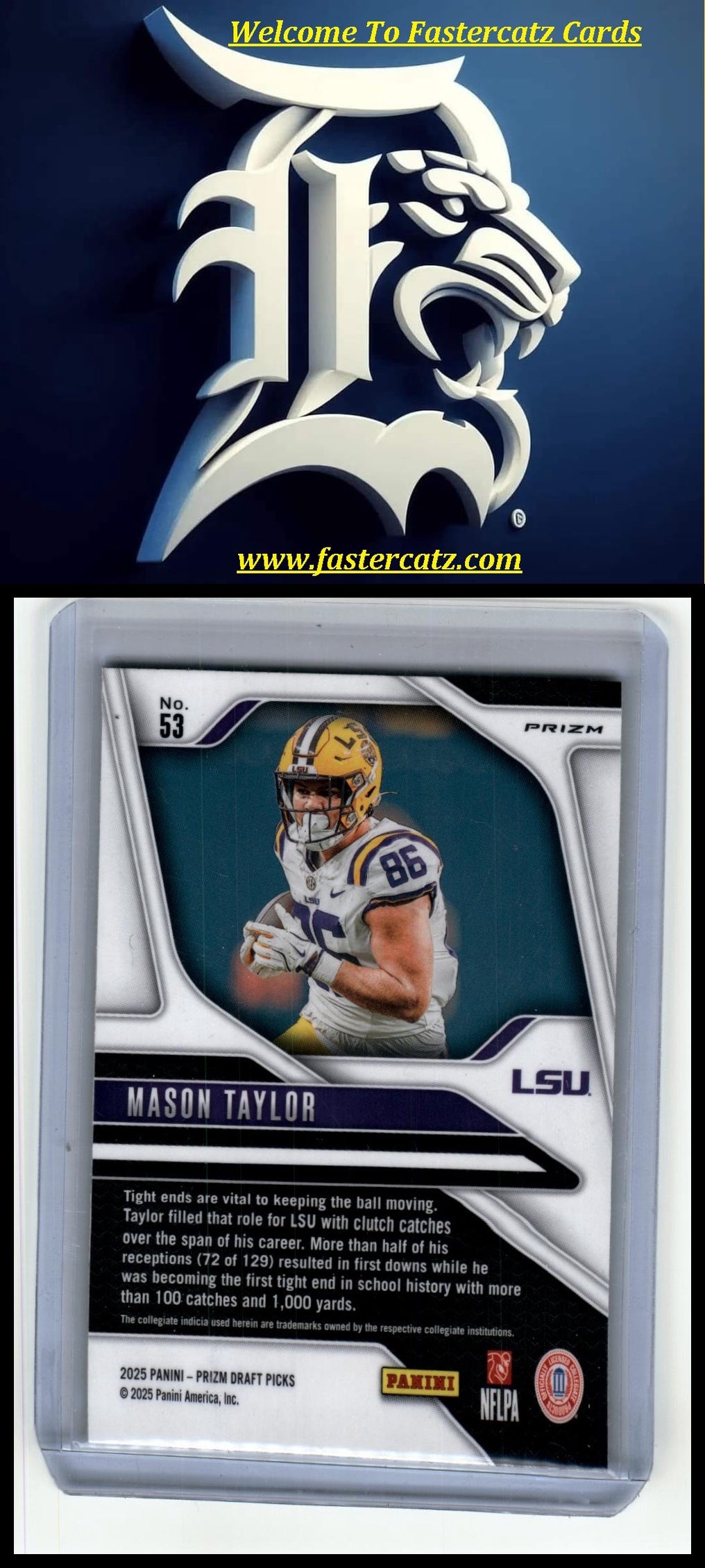 2025 Panini Prizm Draft Picks #53 Mason Taylor