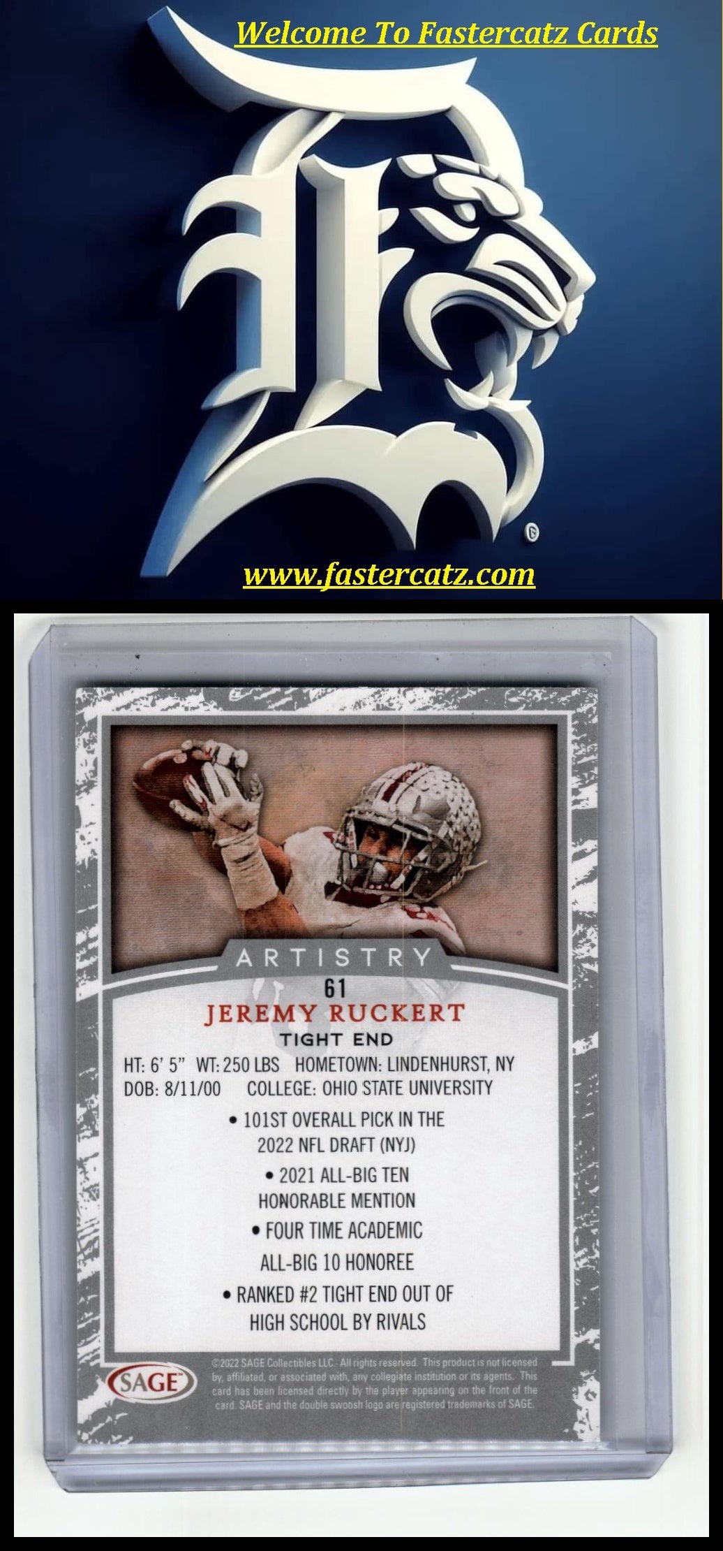 2022 SAGE Artistry #61 Jeremy Ruckert