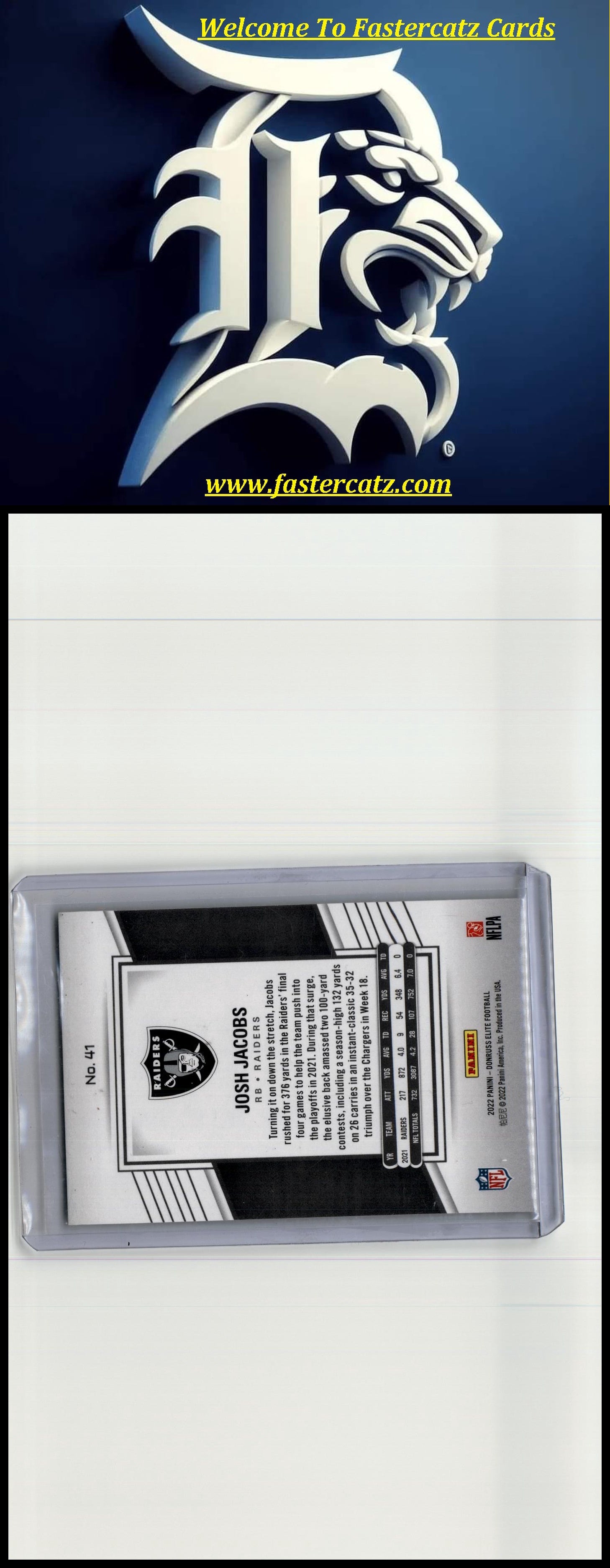 2022 Donruss Elite #41 Josh Jacobs