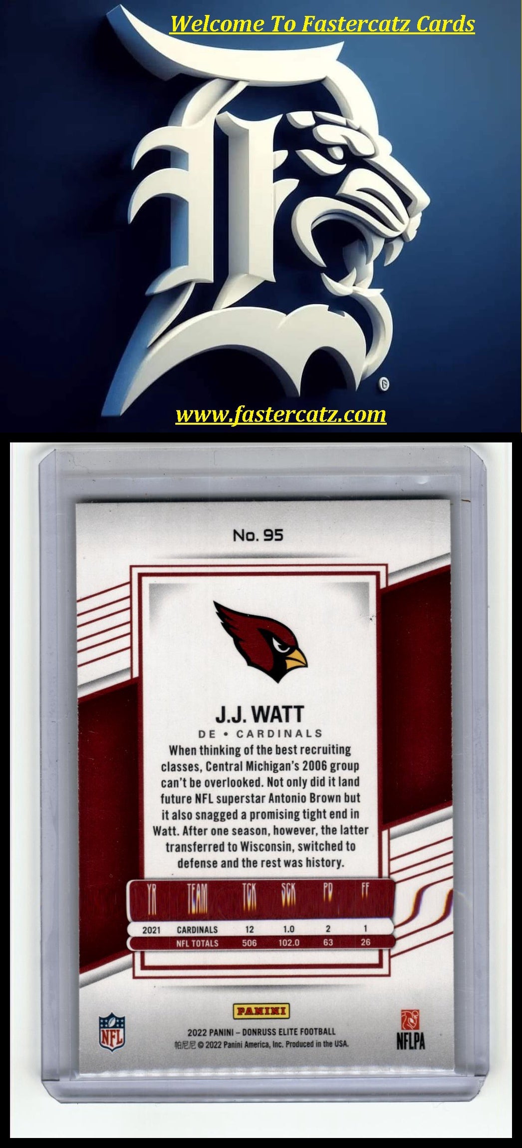 2022 Donruss Elite #95 J.J. Watt