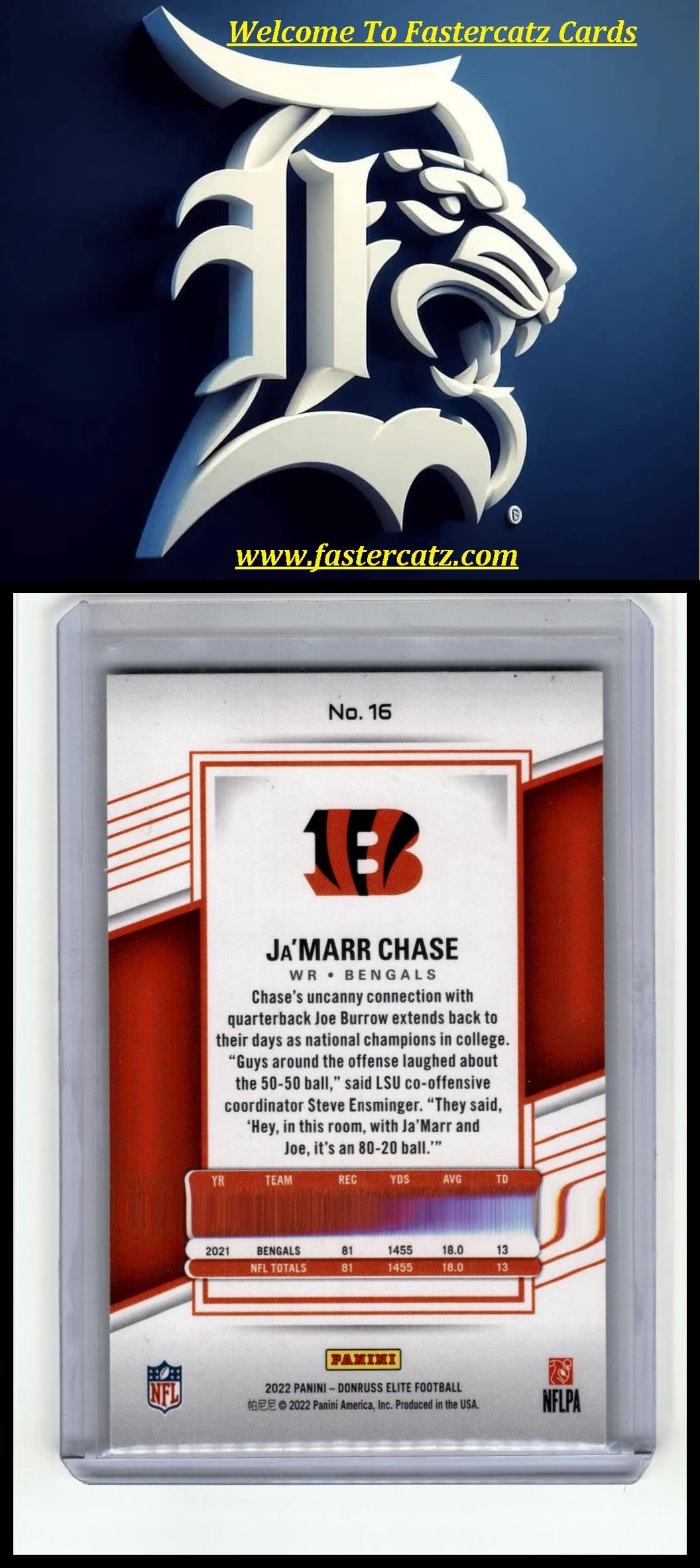 2022 Donruss Elite #16 Ja'Marr Chase