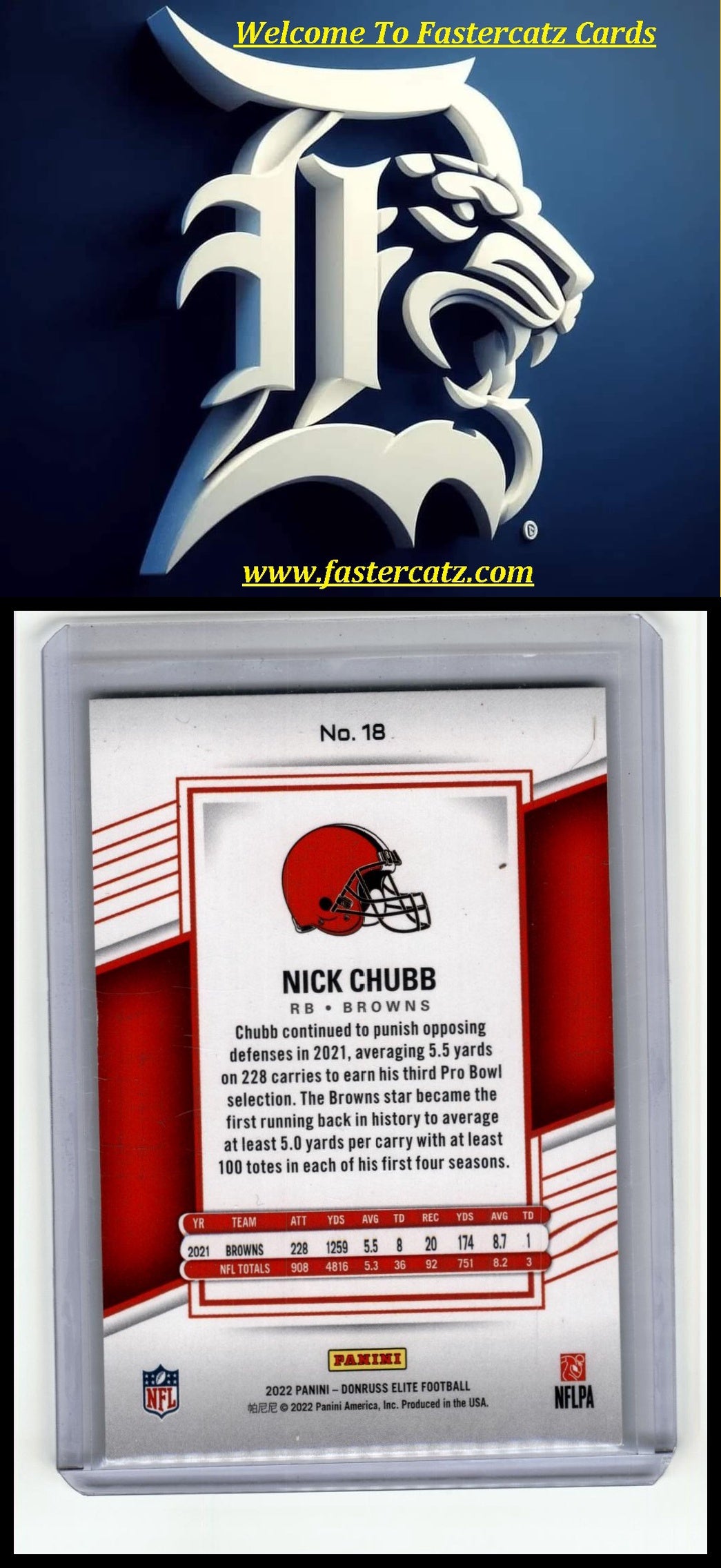2022 Donruss Elite #18 Nick Chubb