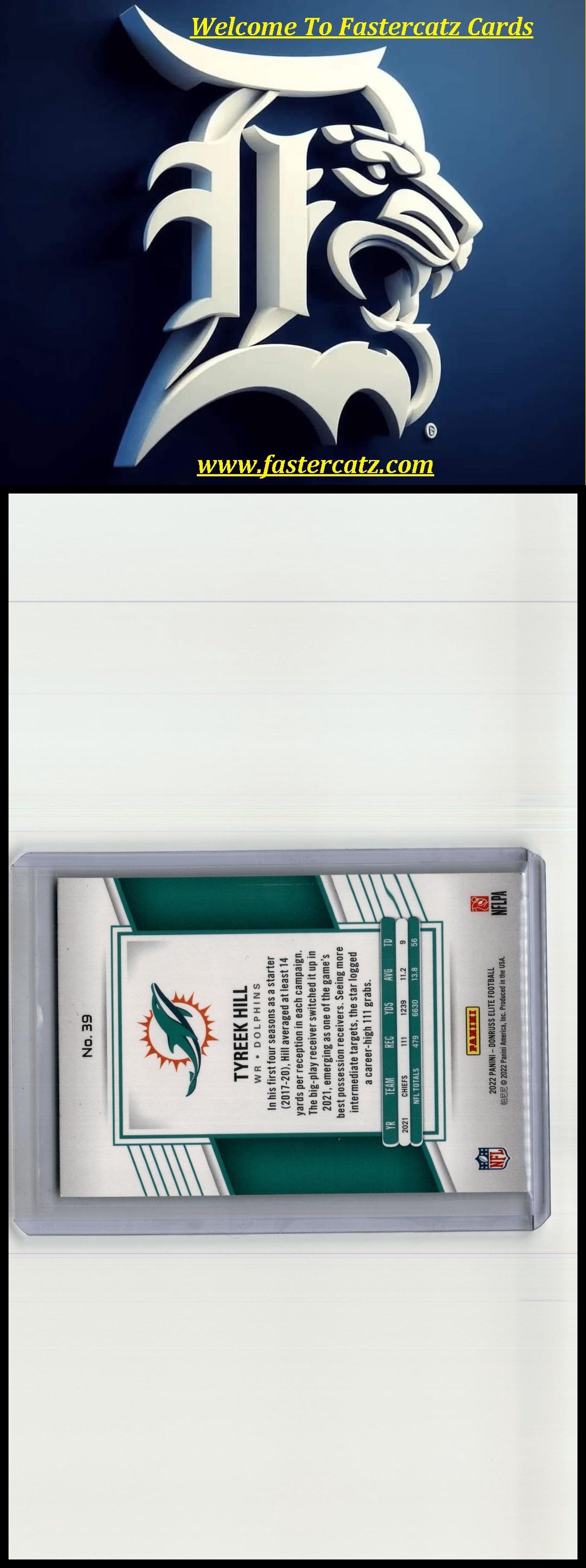 2022 Donruss Elite #39 Tyreek Hill