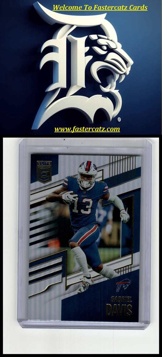 2022 Donruss Elite #51 Gabriel Davis Yellow #/75