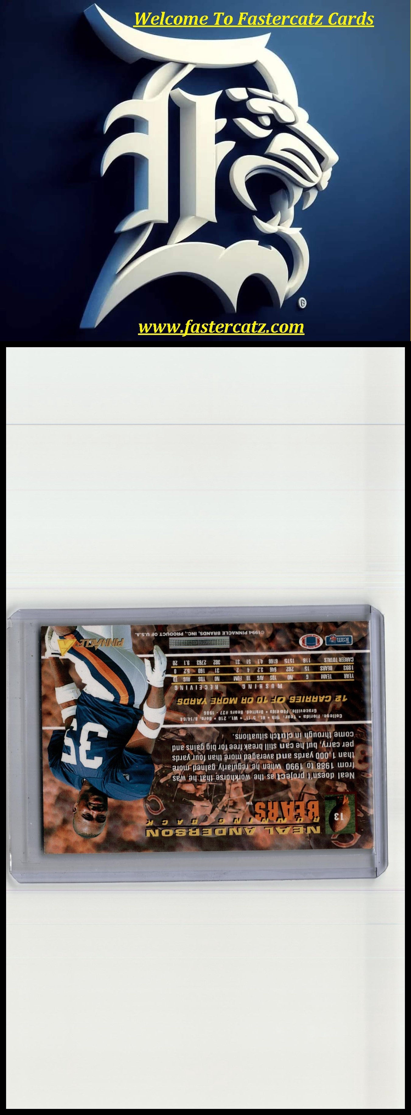 1994 Pinnacle #13 Neal Anderson