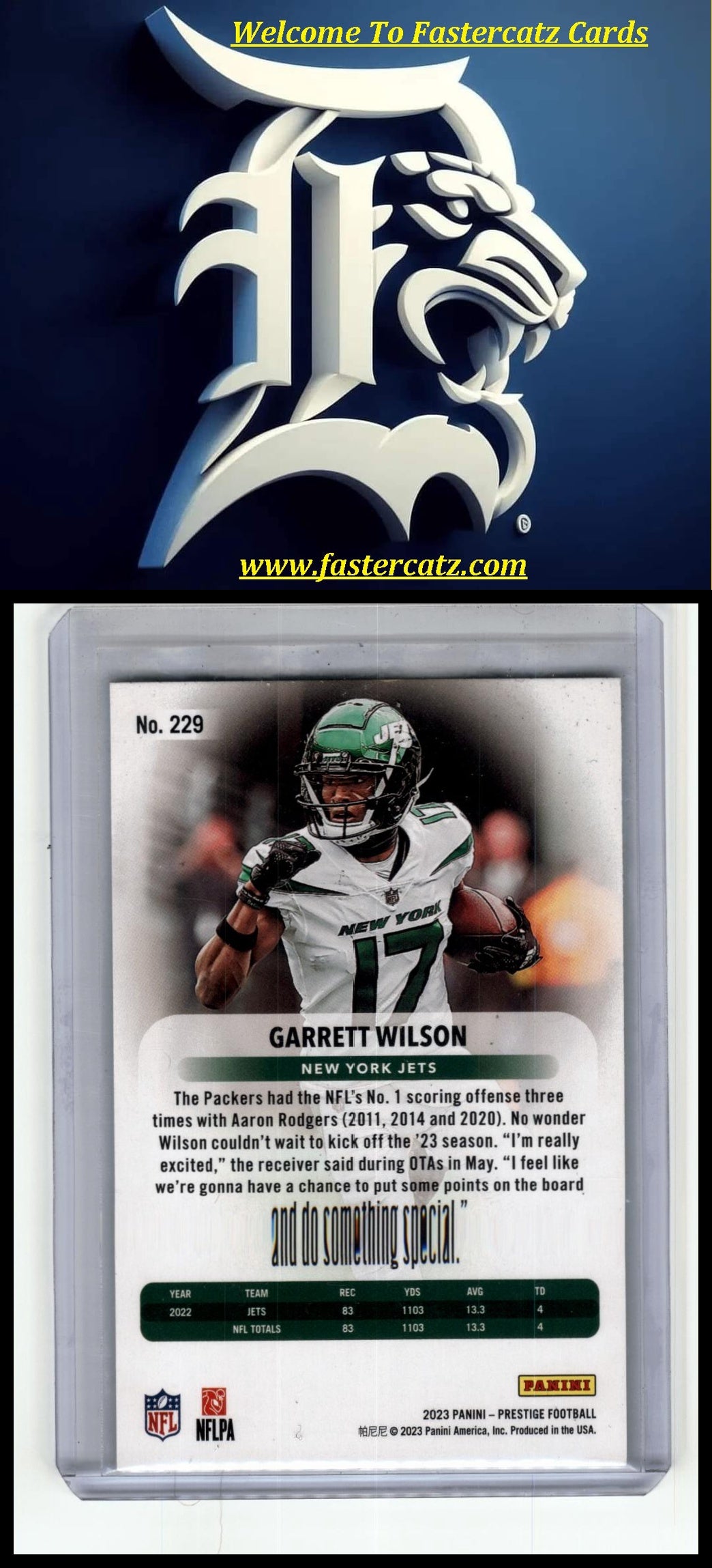 2023 Panini Prestige #229 Garrett Wilson