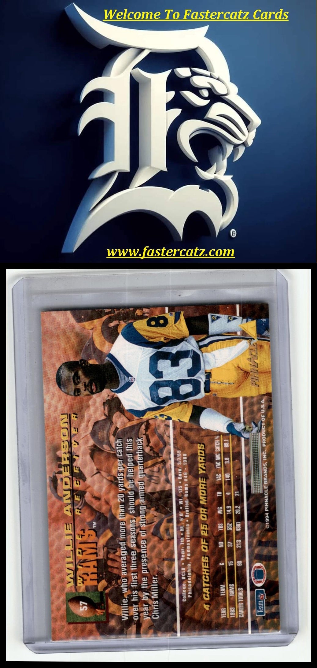1994 Pinnacle #57 Willie Anderson