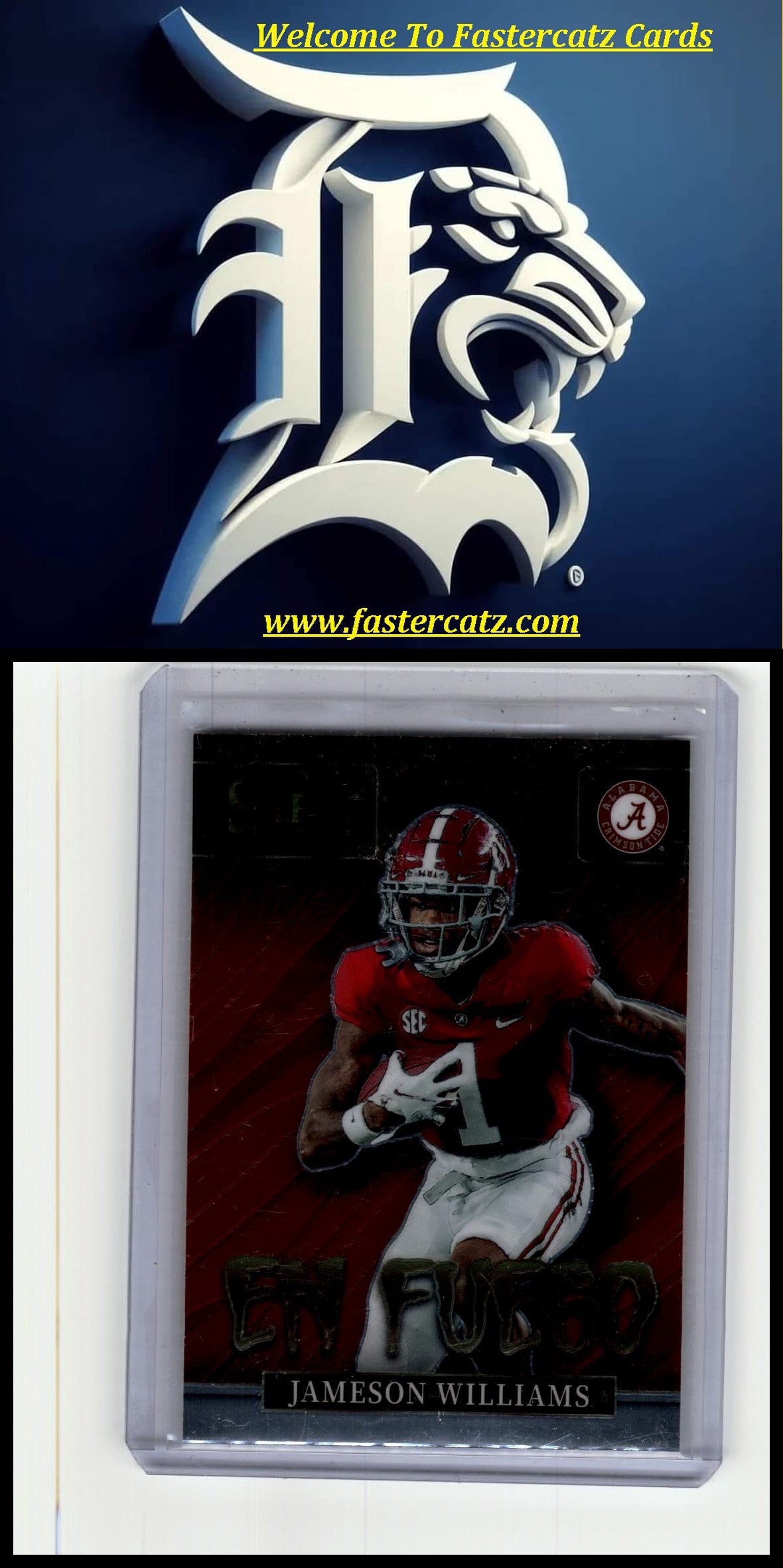 2022 Panini Select Draft Picks #EN-JW Jameson Williams En Fuego