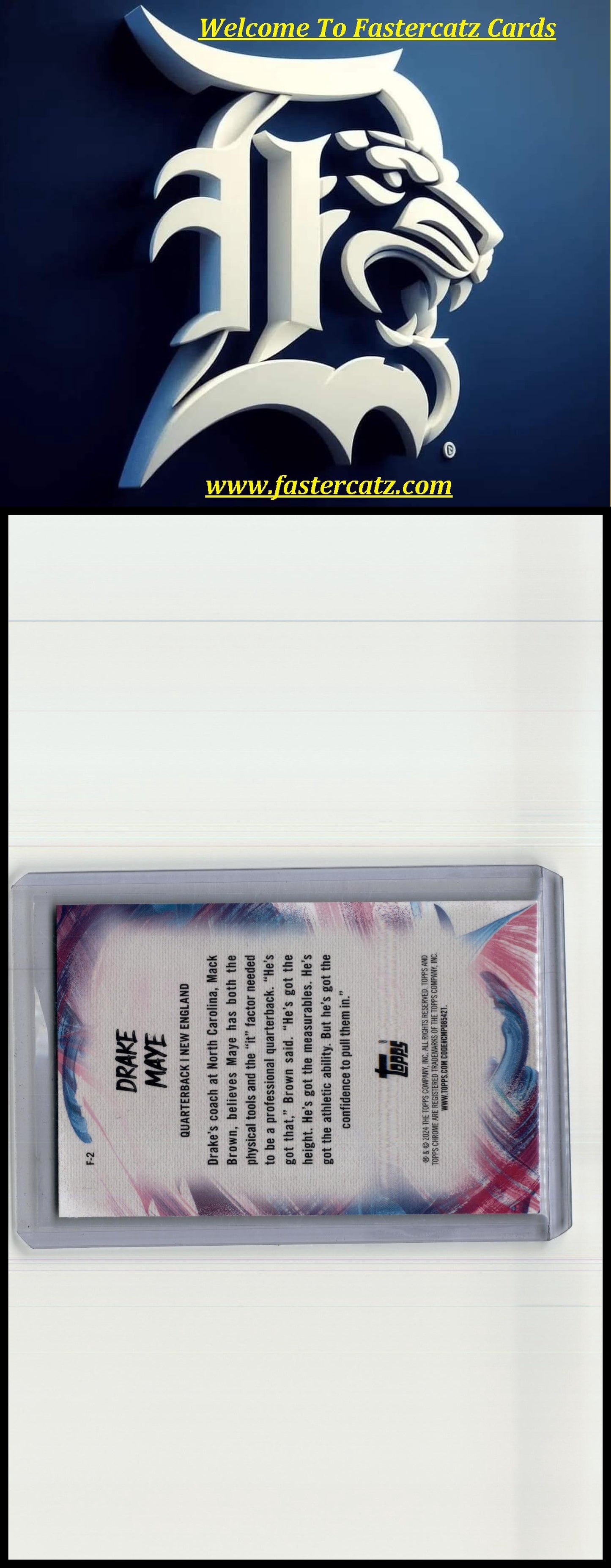 2024 Topps Chrome #F-2 Drake Maye Finesse Pink Refactor
