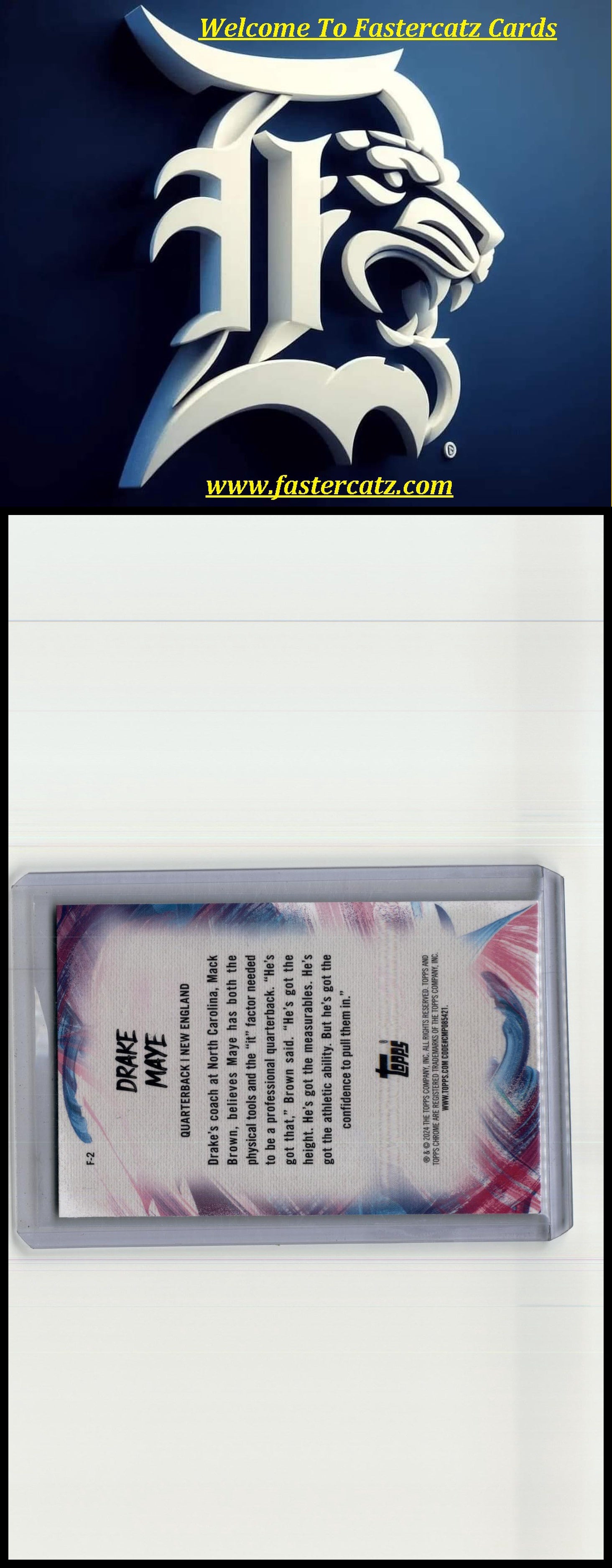 2024 Topps Chrome #F-2 Drake Maye Finesse Pink Refactor