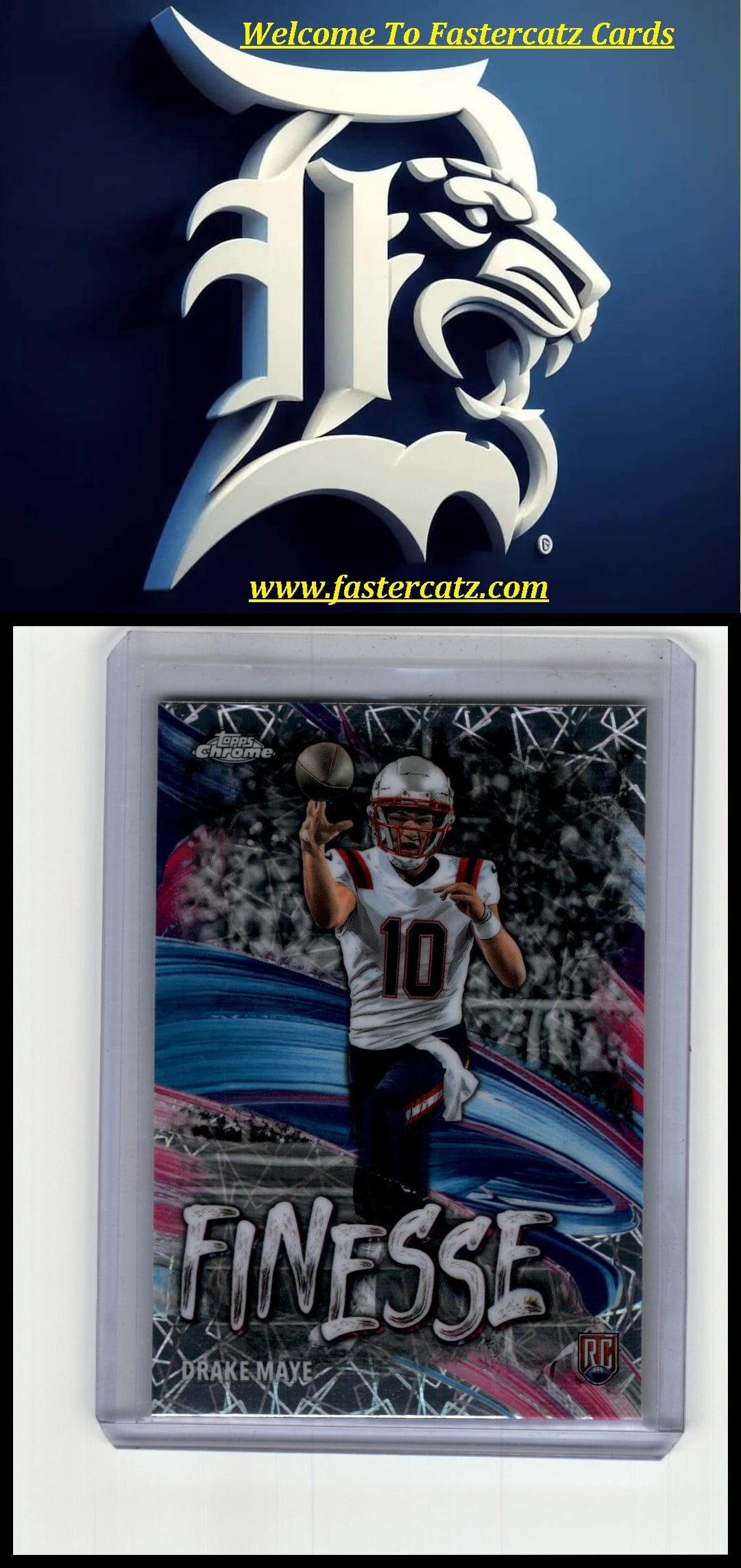 2024 Topps Chrome #F-2 Drake Maye Finesse Pink Refactor
